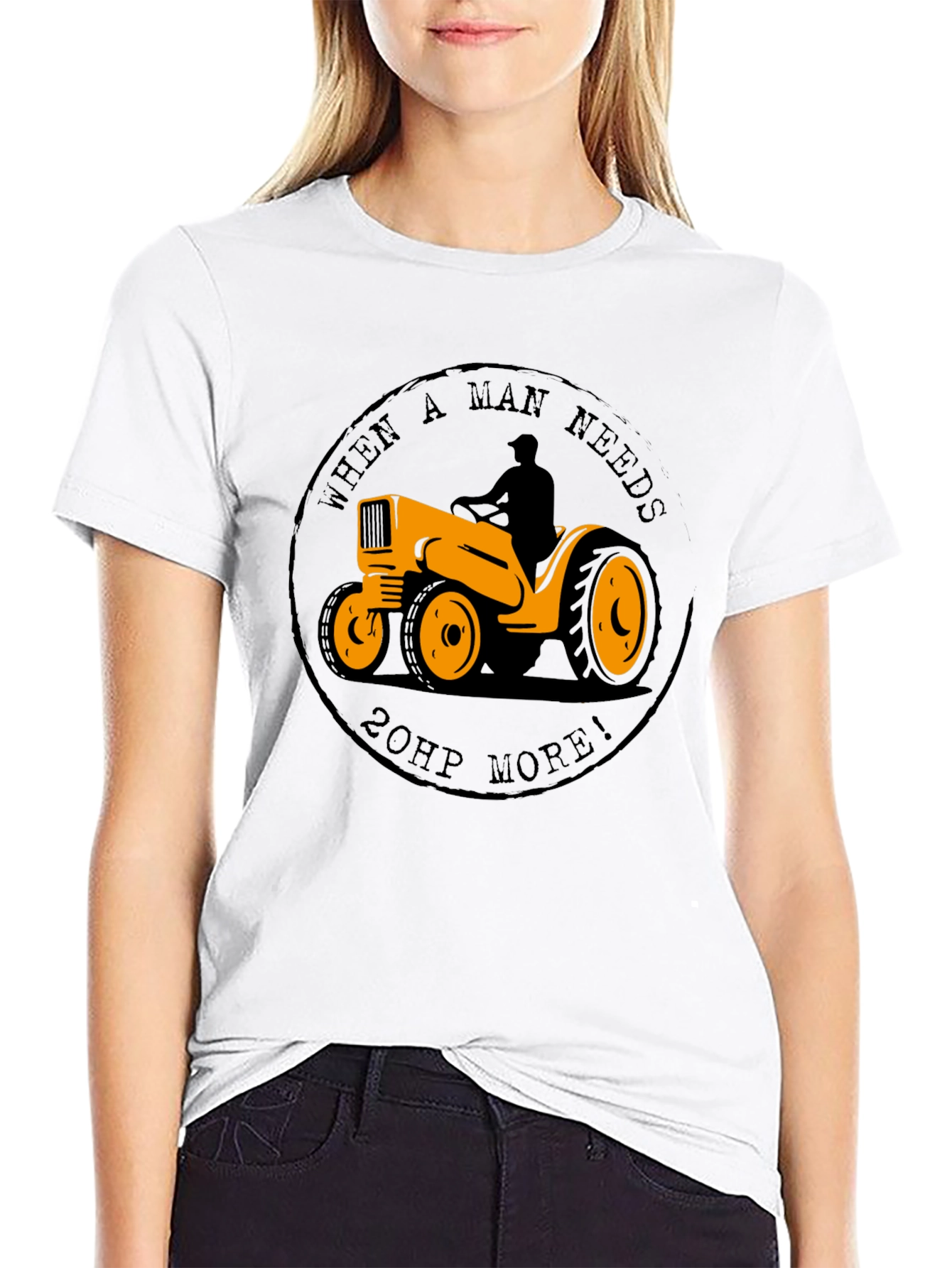 Mans Tractor 20HP T-Shirt - Black