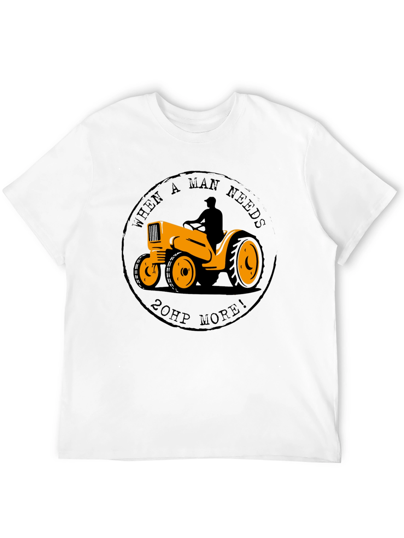 Mans Tractor 20HP T-Shirt - Black