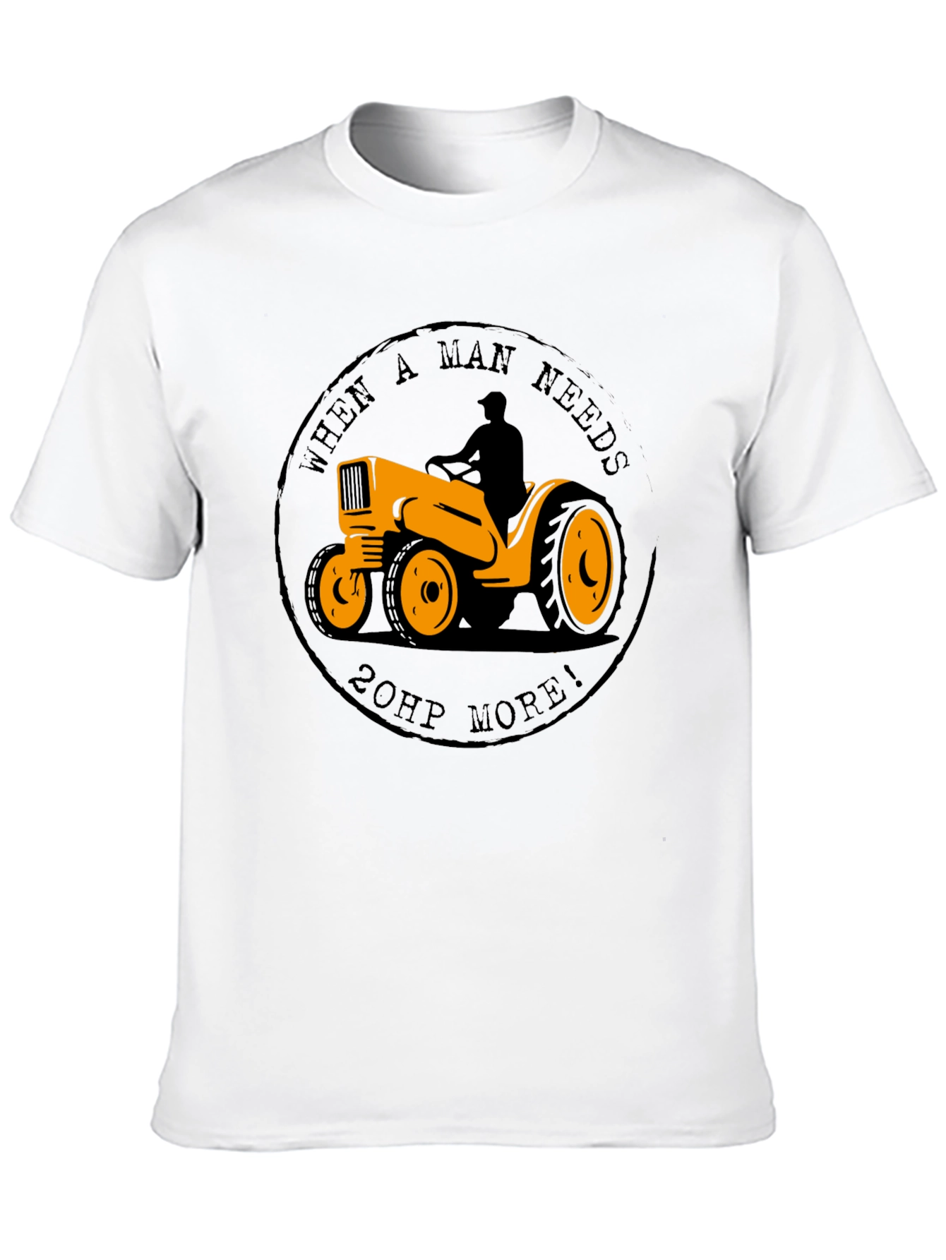 Mans Tractor 20HP T-Shirt - Black