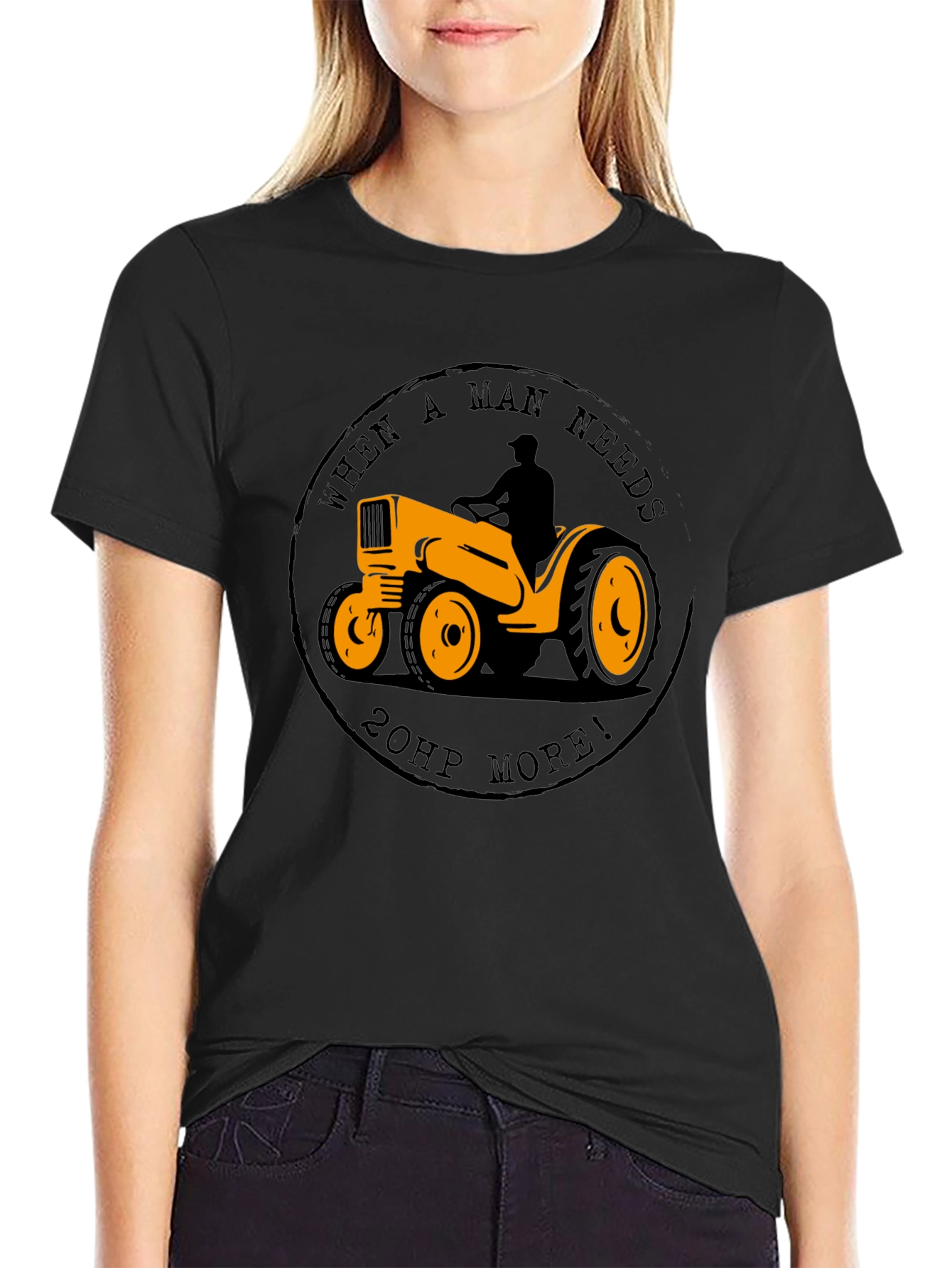 Mans Tractor 20HP T-Shirt - Black