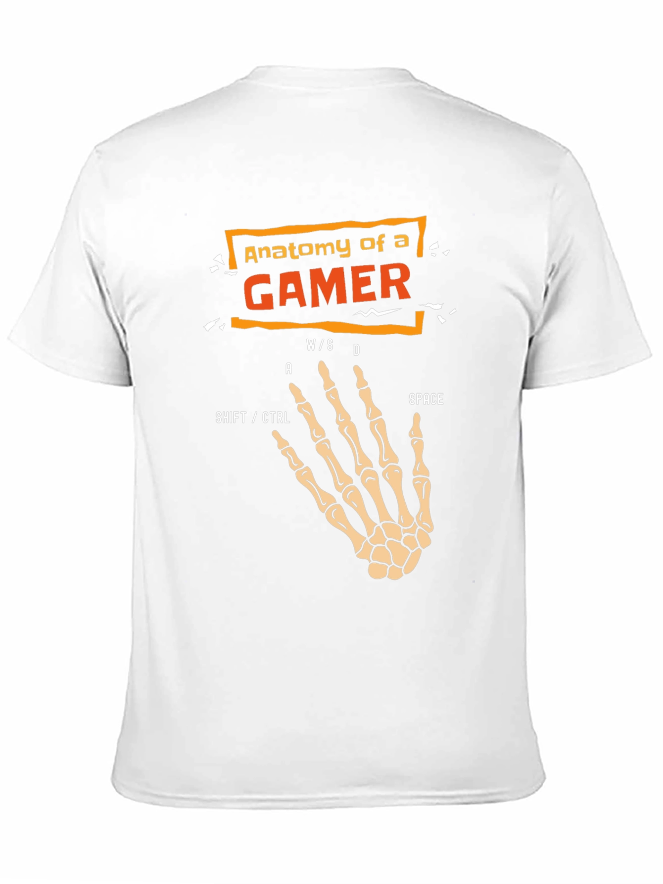 Anatomy of a Gamer Skeleton Hand Black T-Shirt