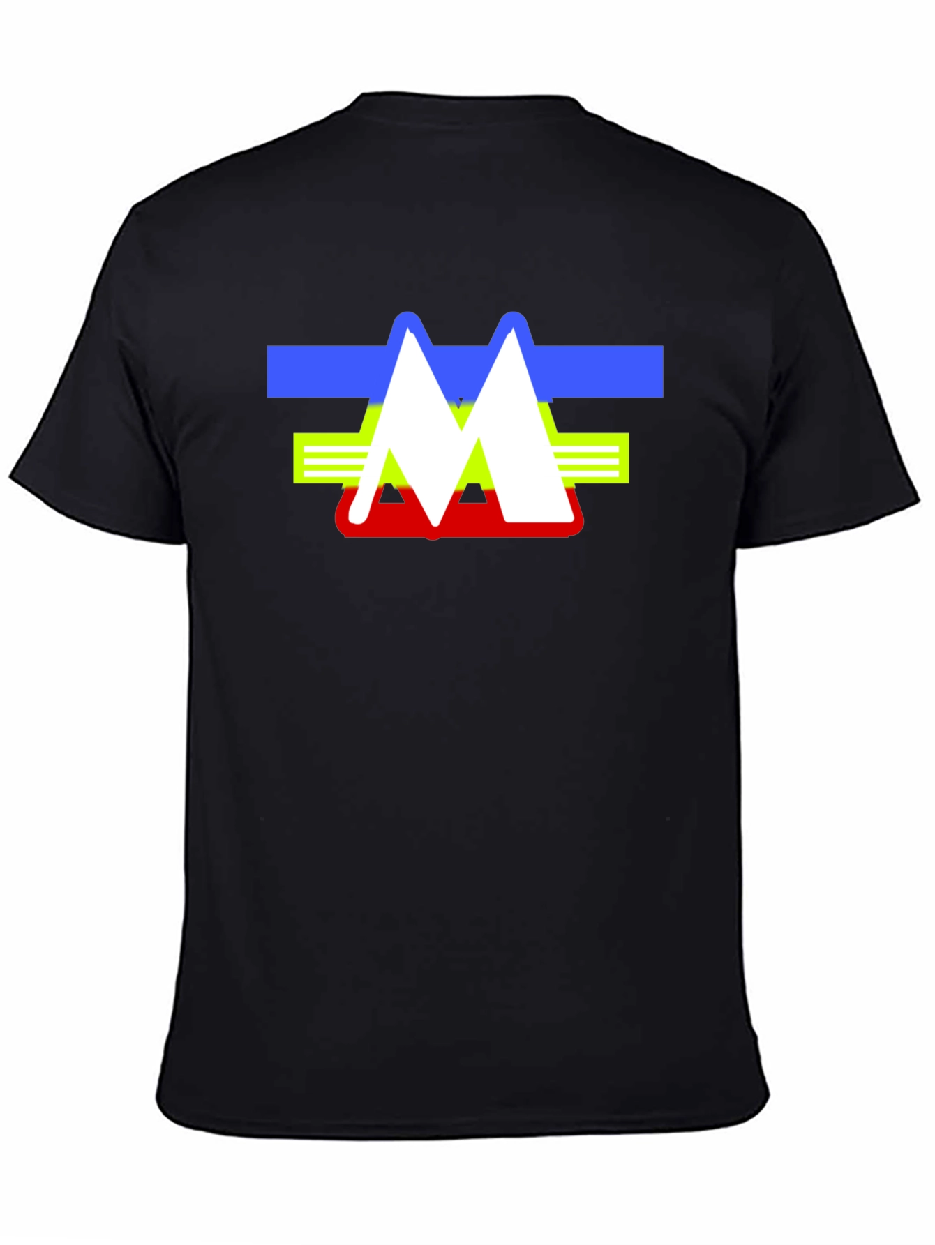 Abstract Mountain Logo Graphic Tee - Black