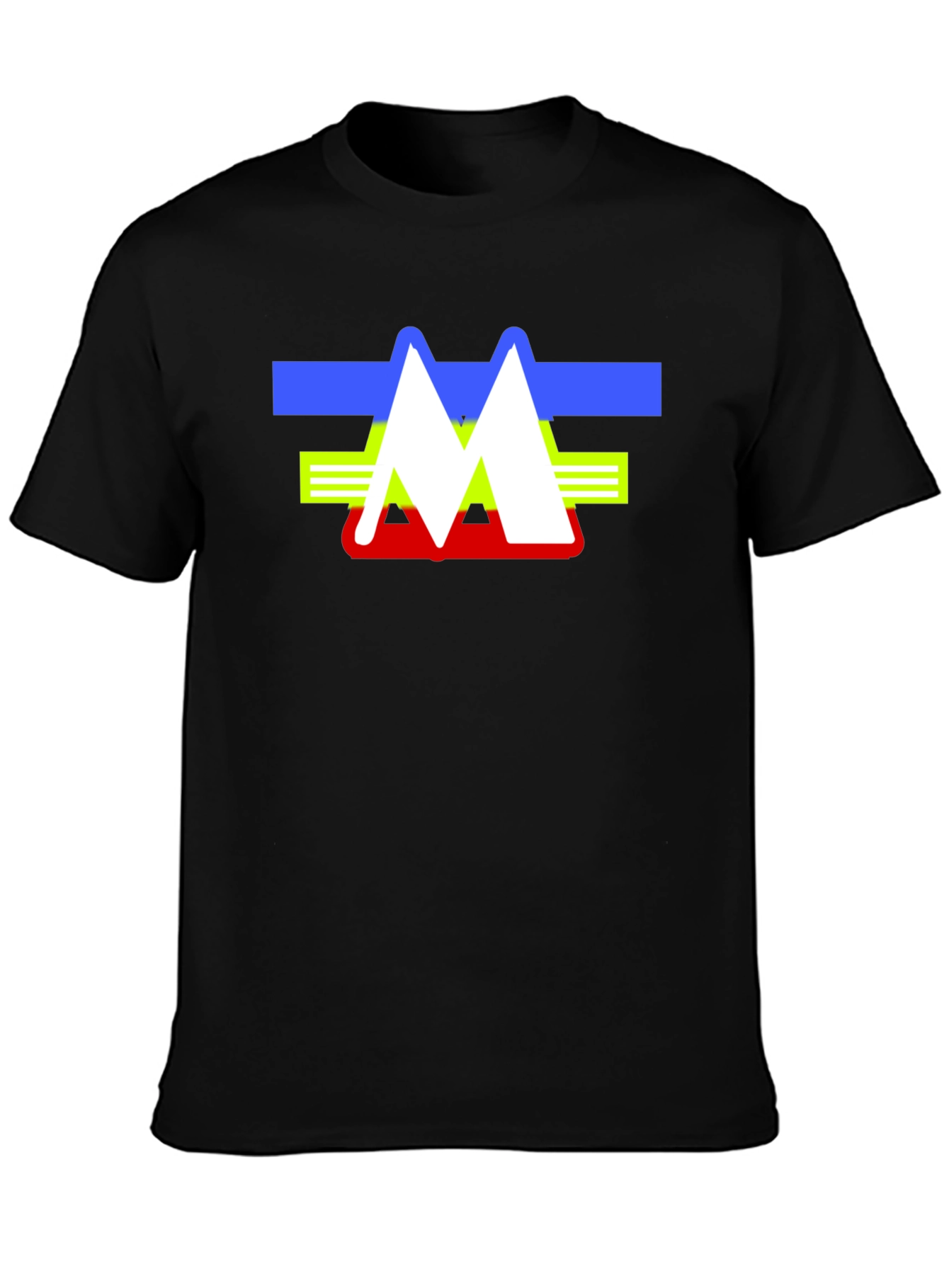Abstract Mountain Logo Graphic Tee - Black