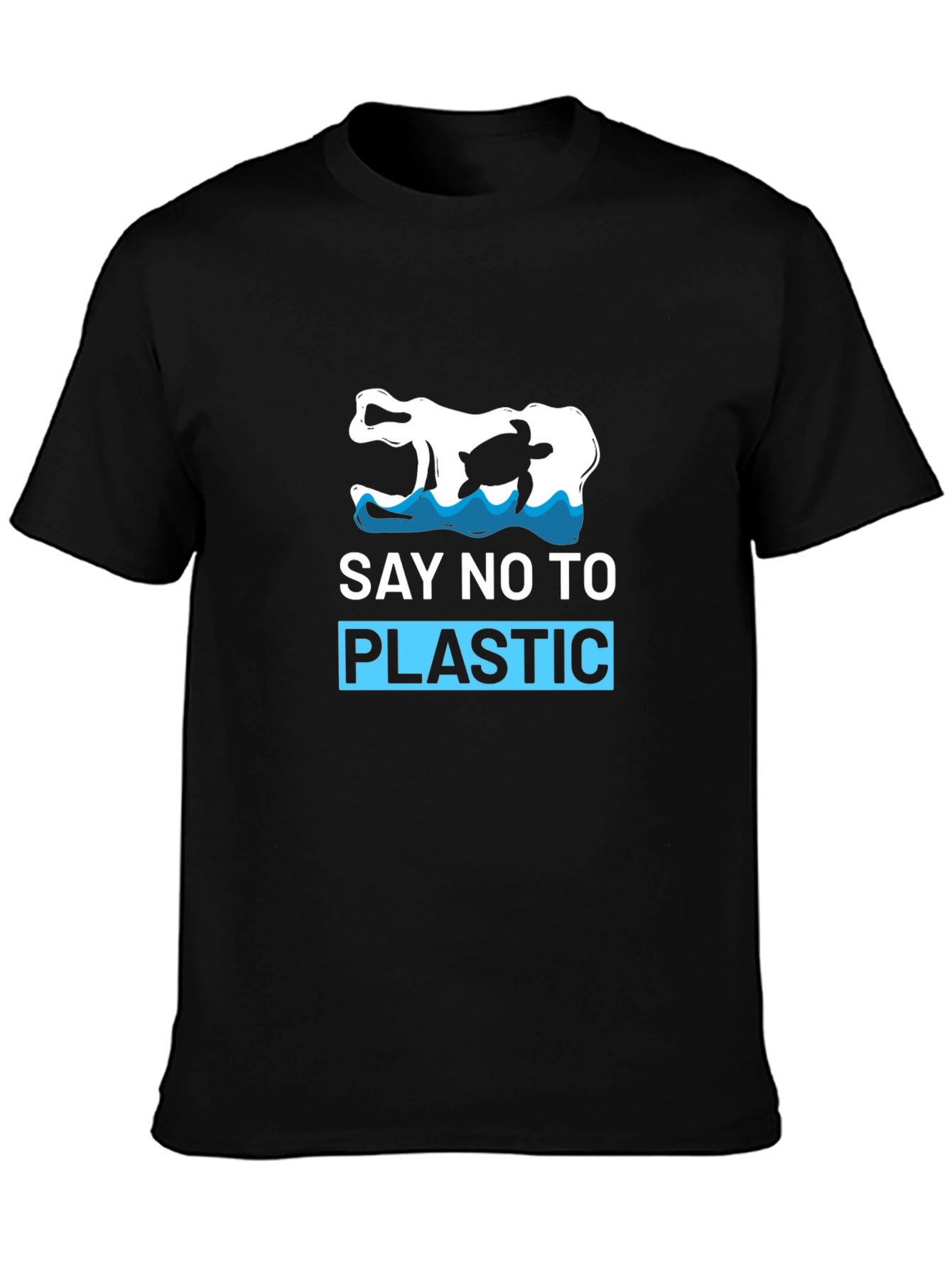 Say No To Plastic T-Shirt - Turtle Design