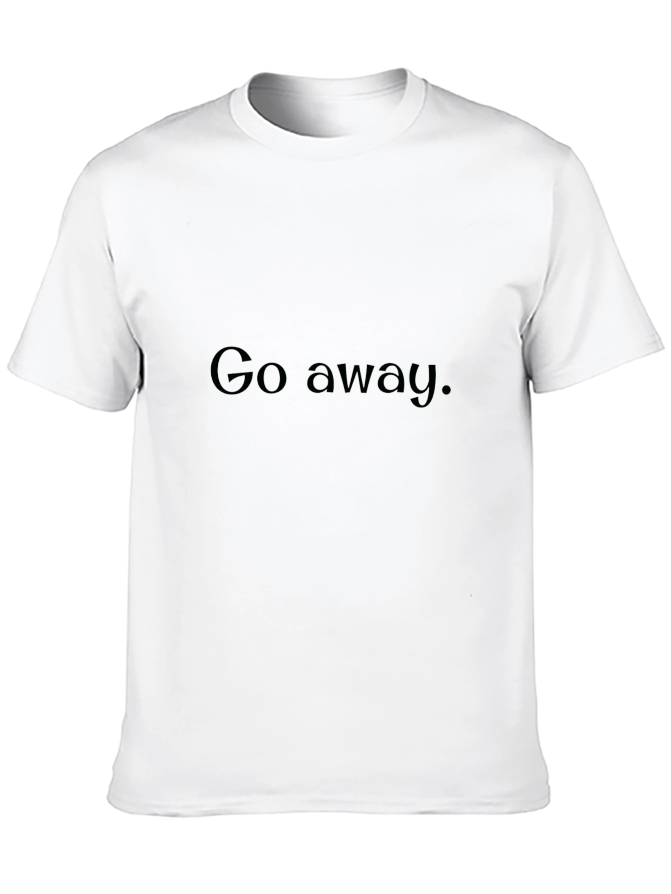 Go Away Graphic T-Shirt - Black Casual Tee