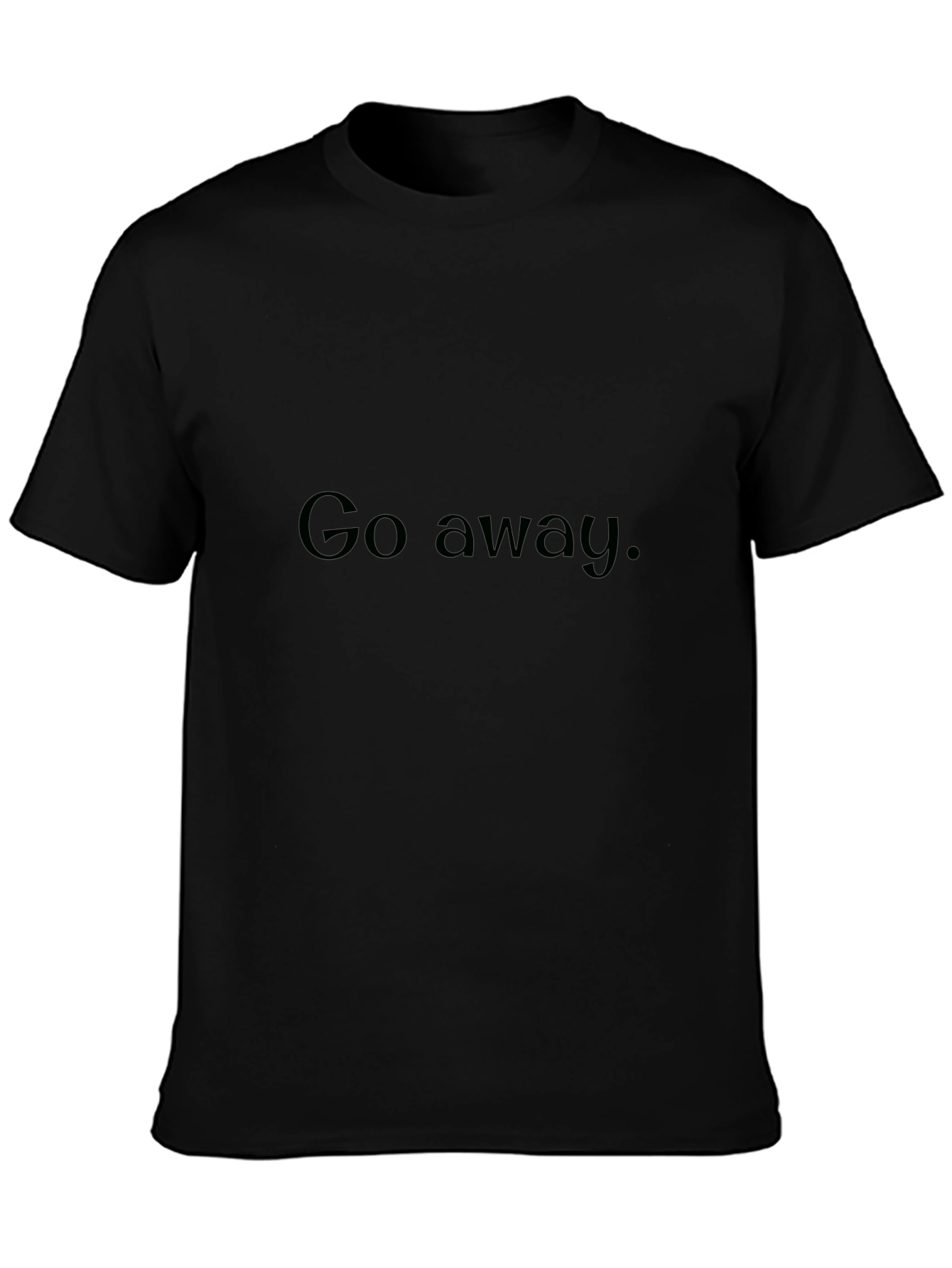 Go Away Graphic T-Shirt - Black Casual Tee