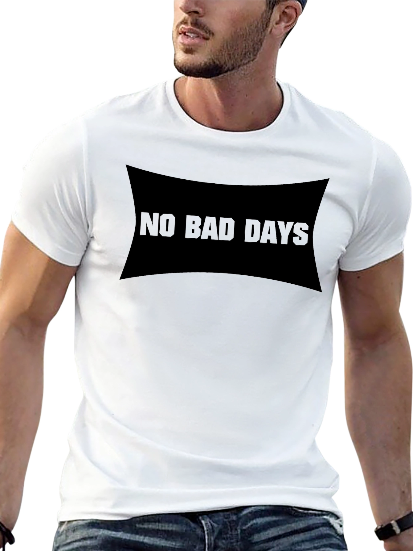 No Bad Days Graphic Black T-Shirt Casual Wear