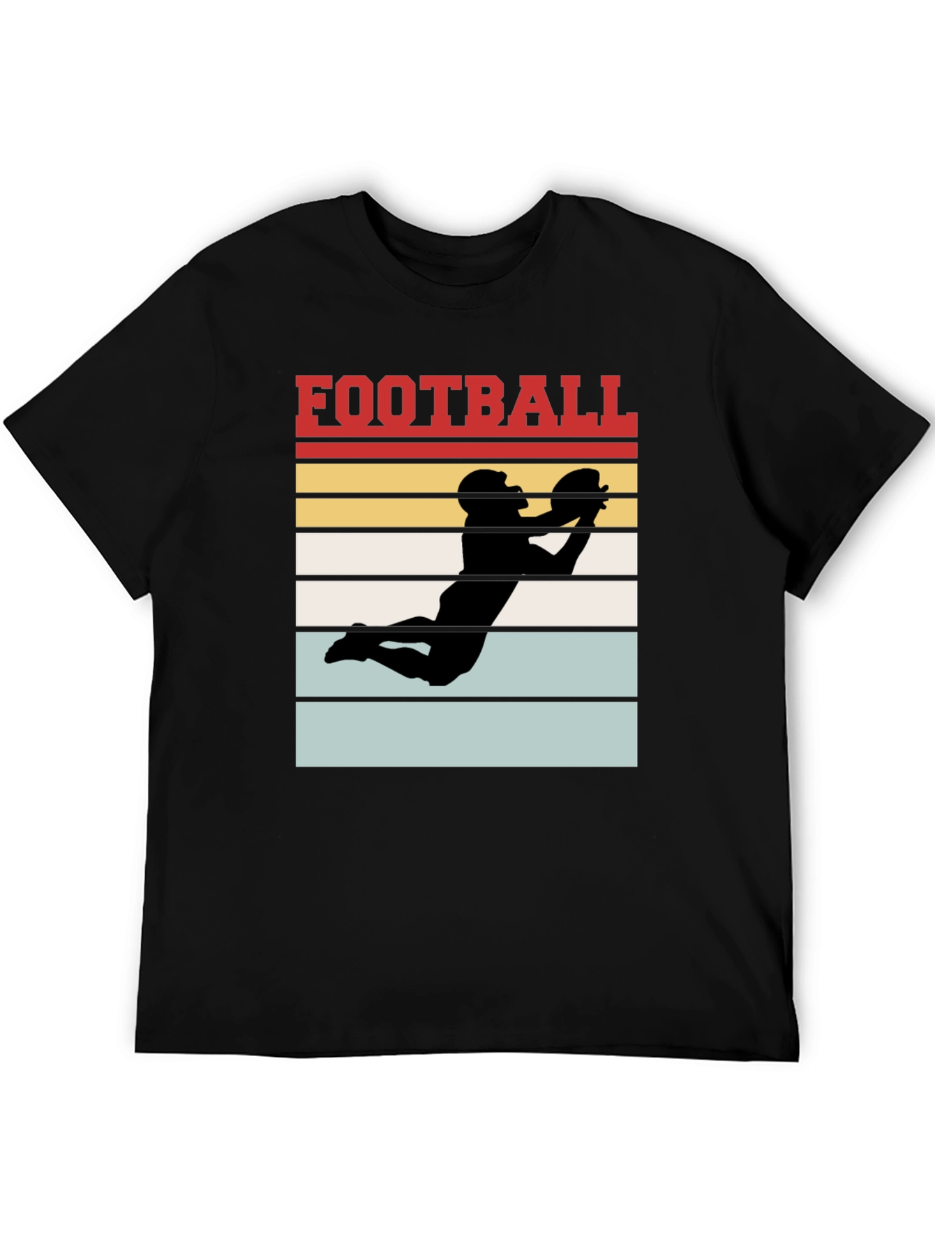 Football Graphic Tee - Retro Receiver Design
