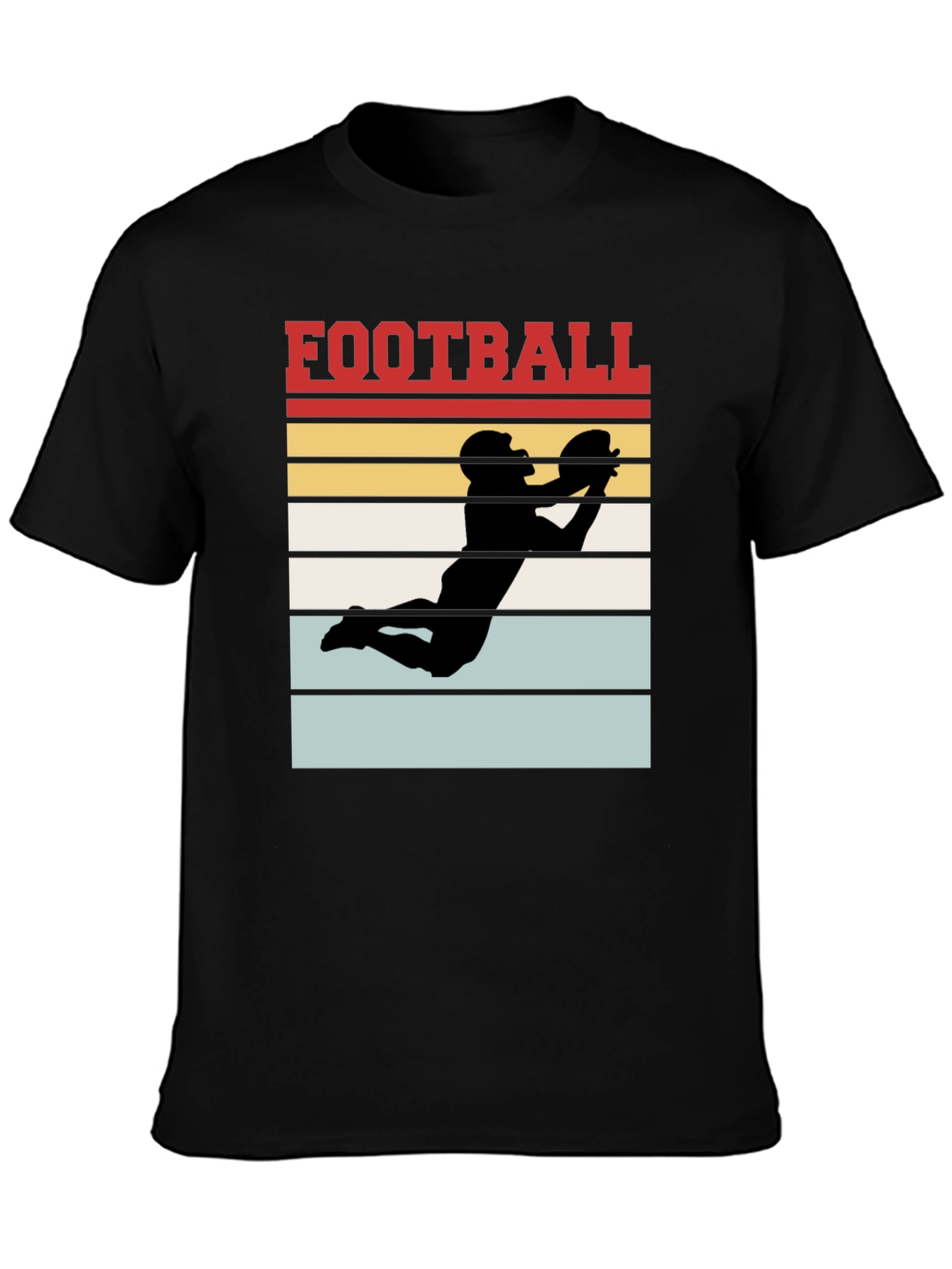 Football Graphic Tee - Retro Receiver Design