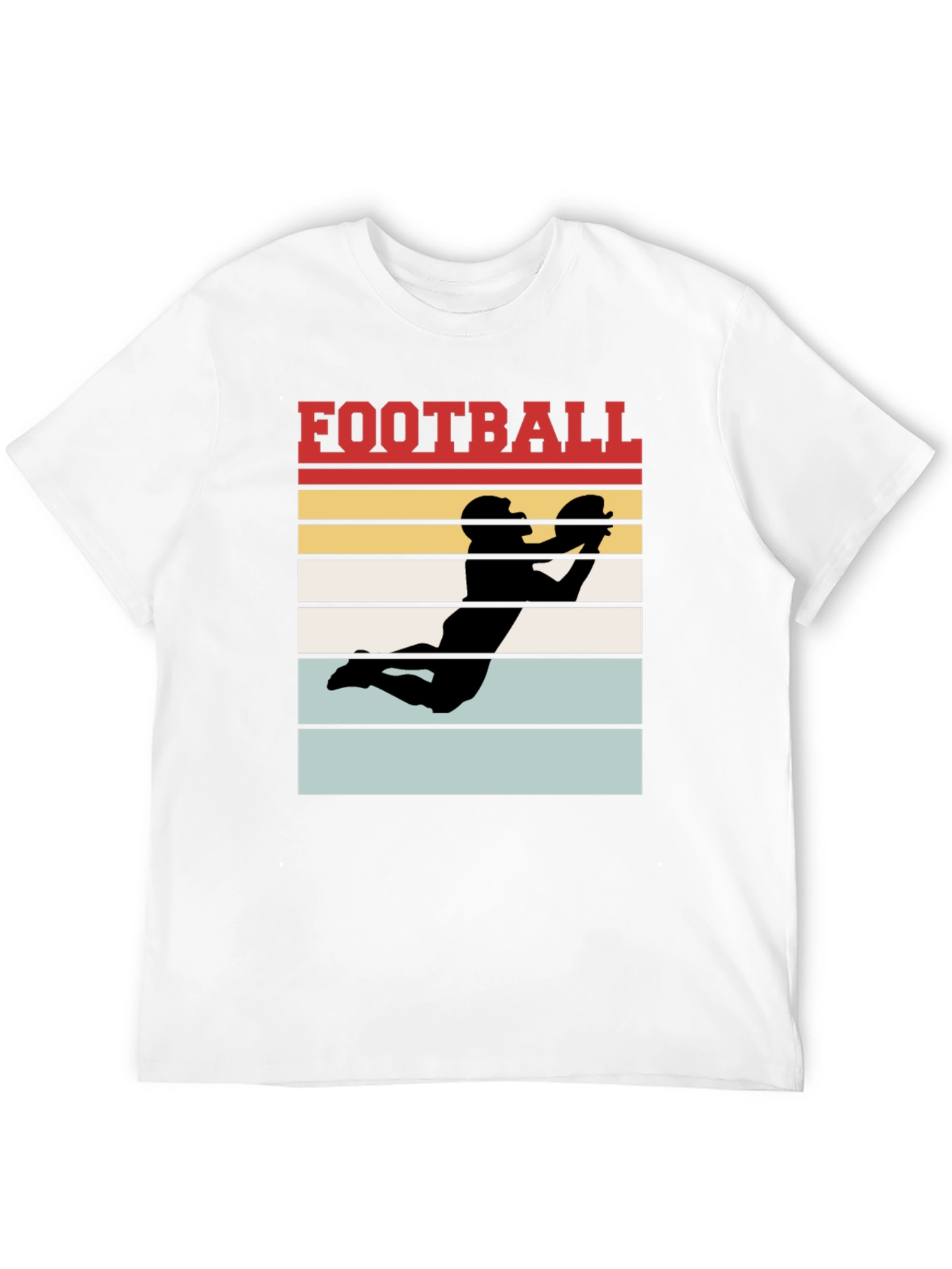 Football Graphic Tee - Retro Receiver Design