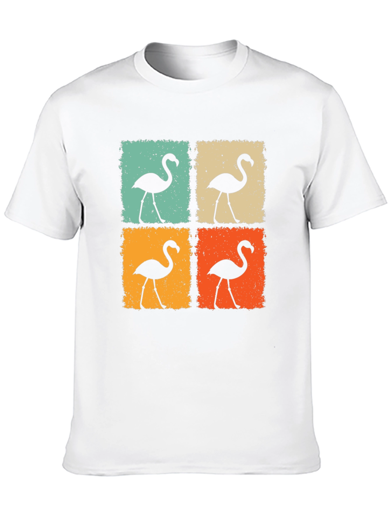 Retro Flamingo Graphic Tee - Black Unisex T-Shirt