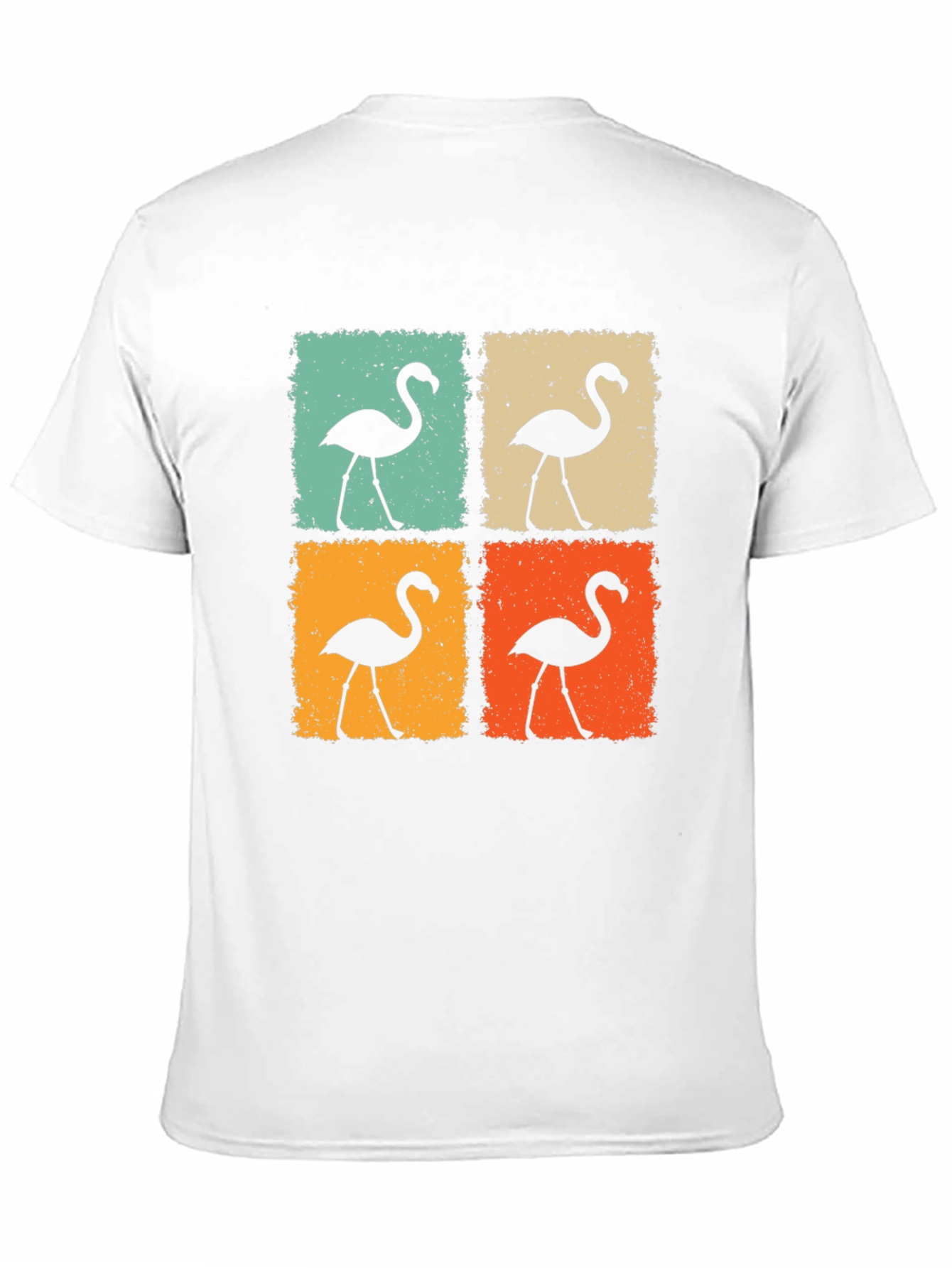 Retro Flamingo Graphic Tee - Black Unisex T-Shirt