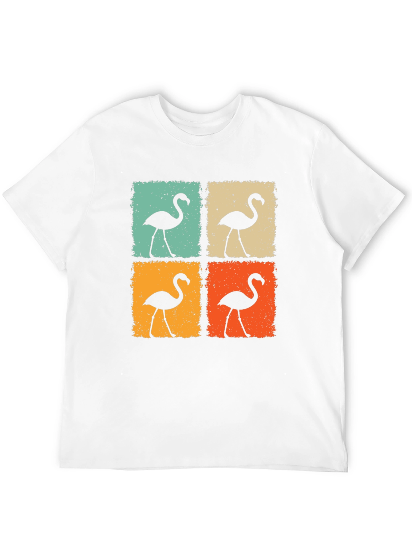 Retro Flamingo Graphic Tee - Black Unisex T-Shirt