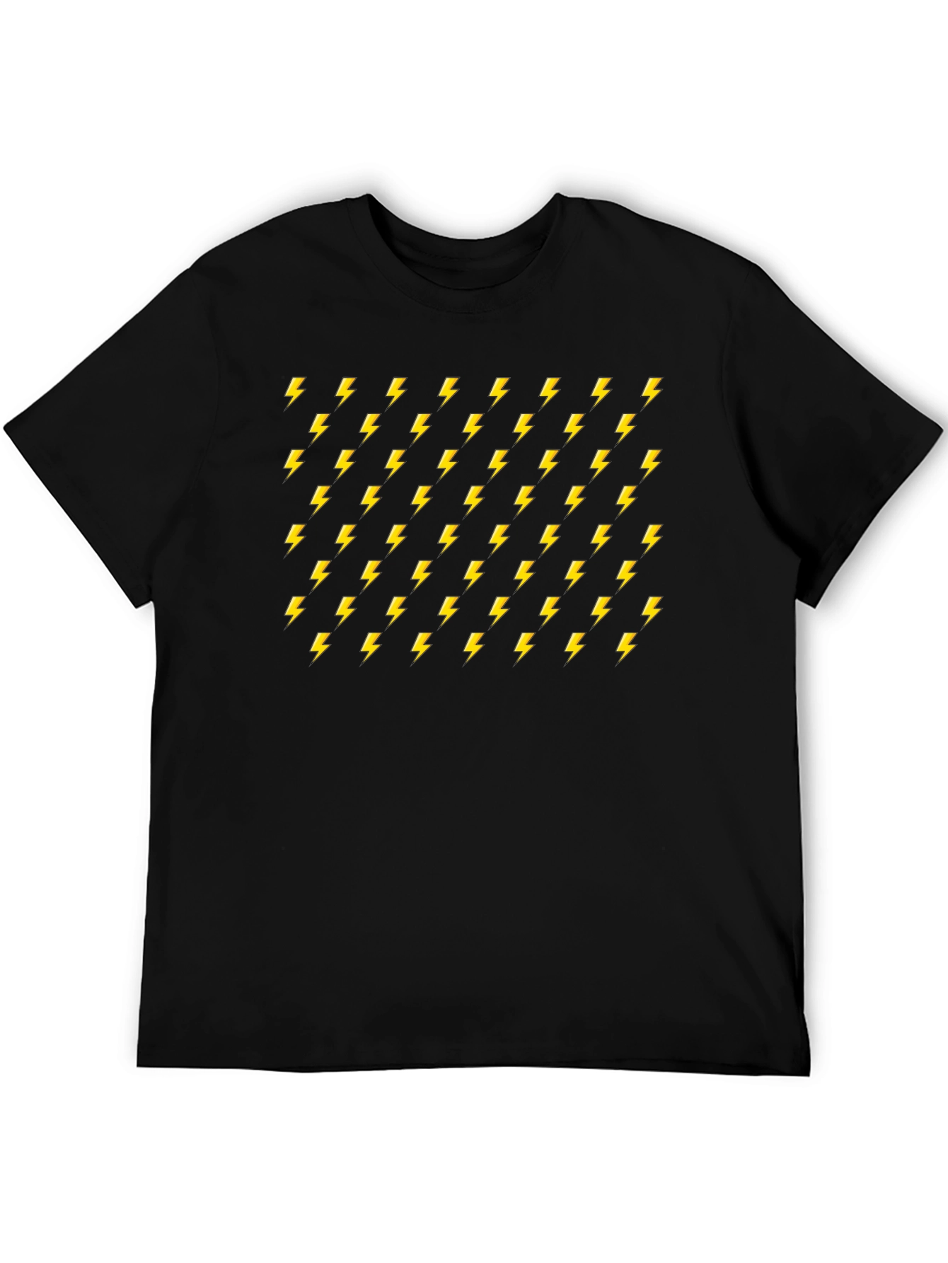 Electric Bolt Pattern Black T-Shirt