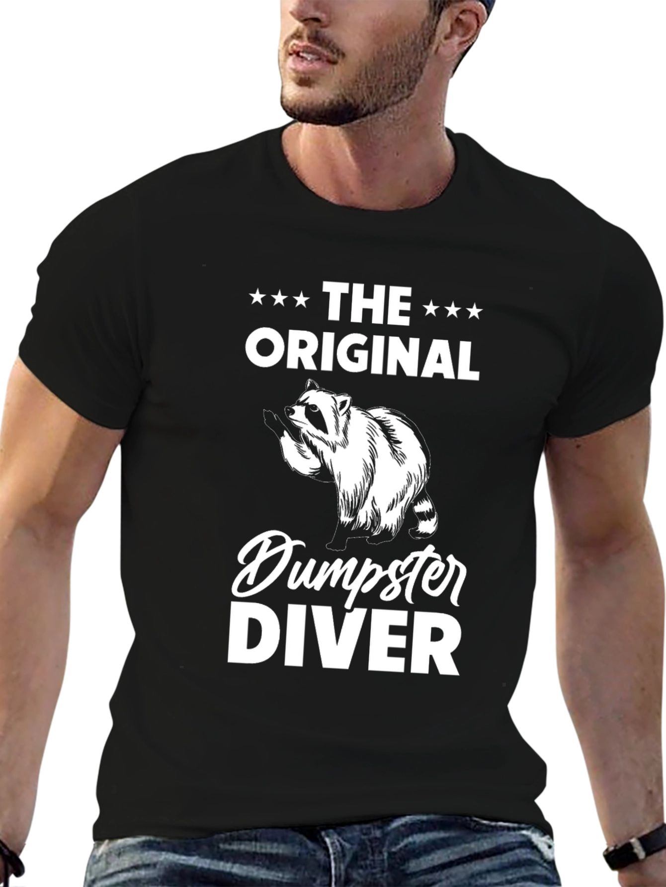 Original Dumpster Diver T-Shirt - Raccoon Humor