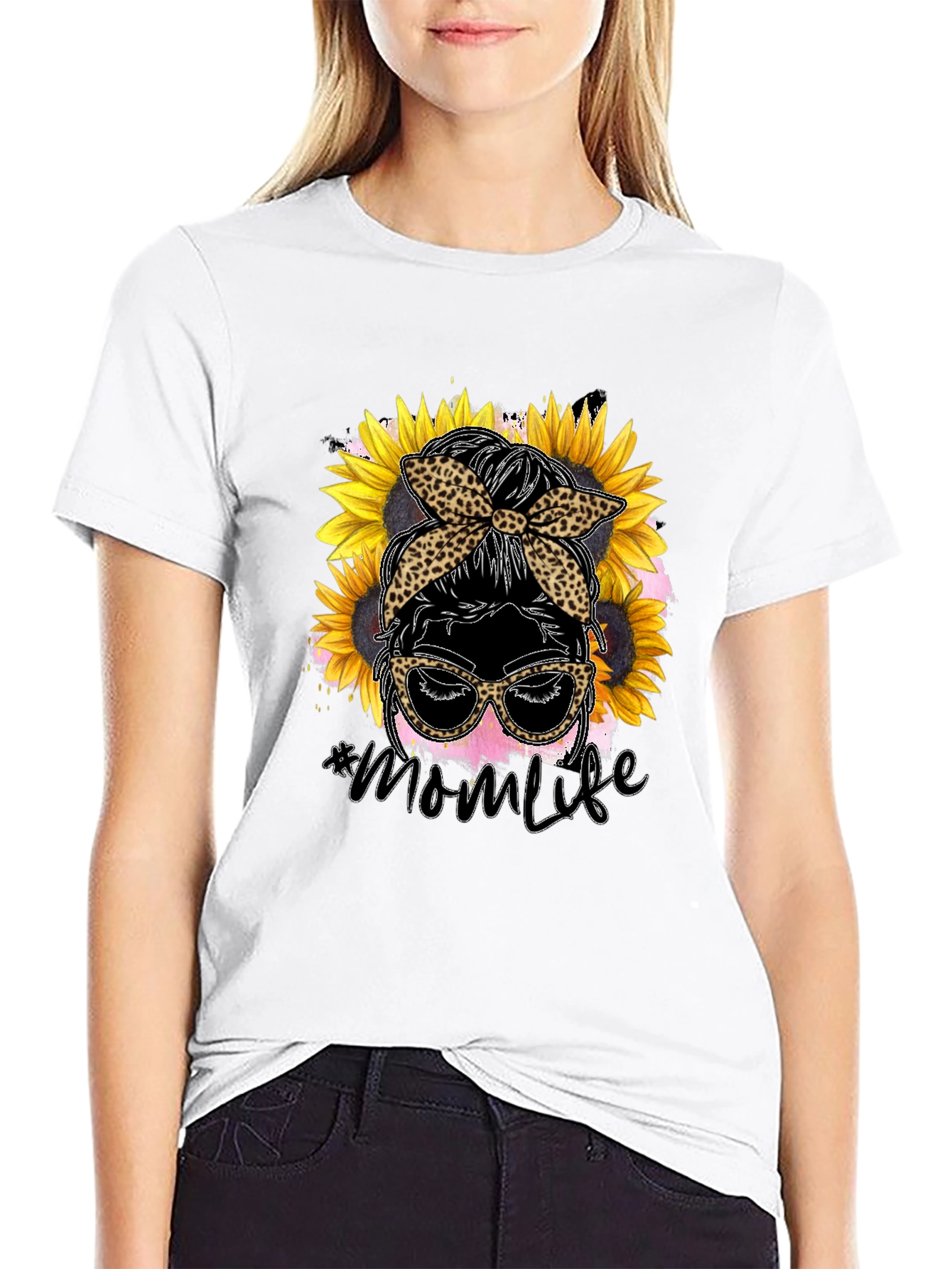 Mom Life Sunflower Graphic Tee