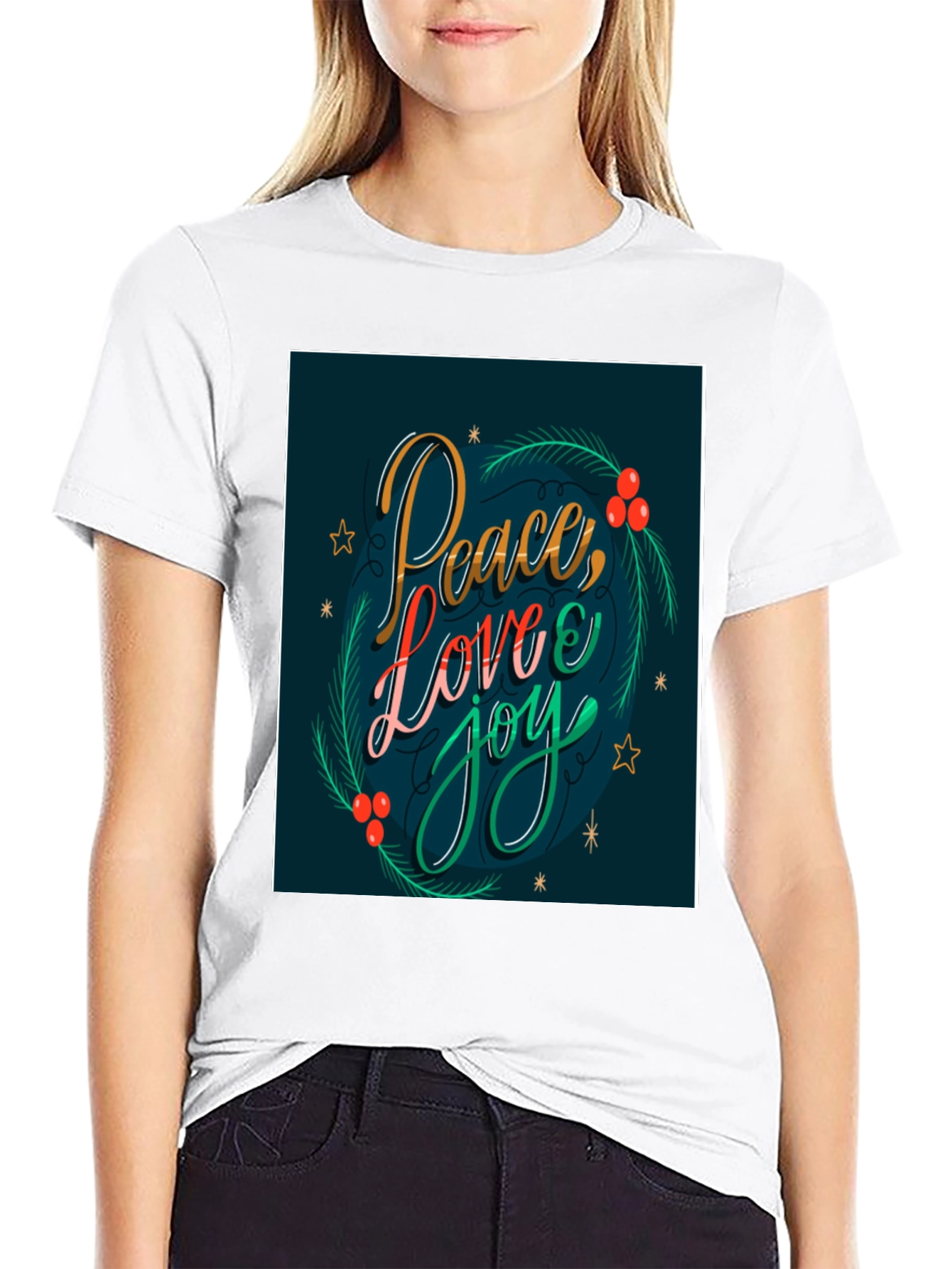 Peace Love Joy Christmas T-Shirt