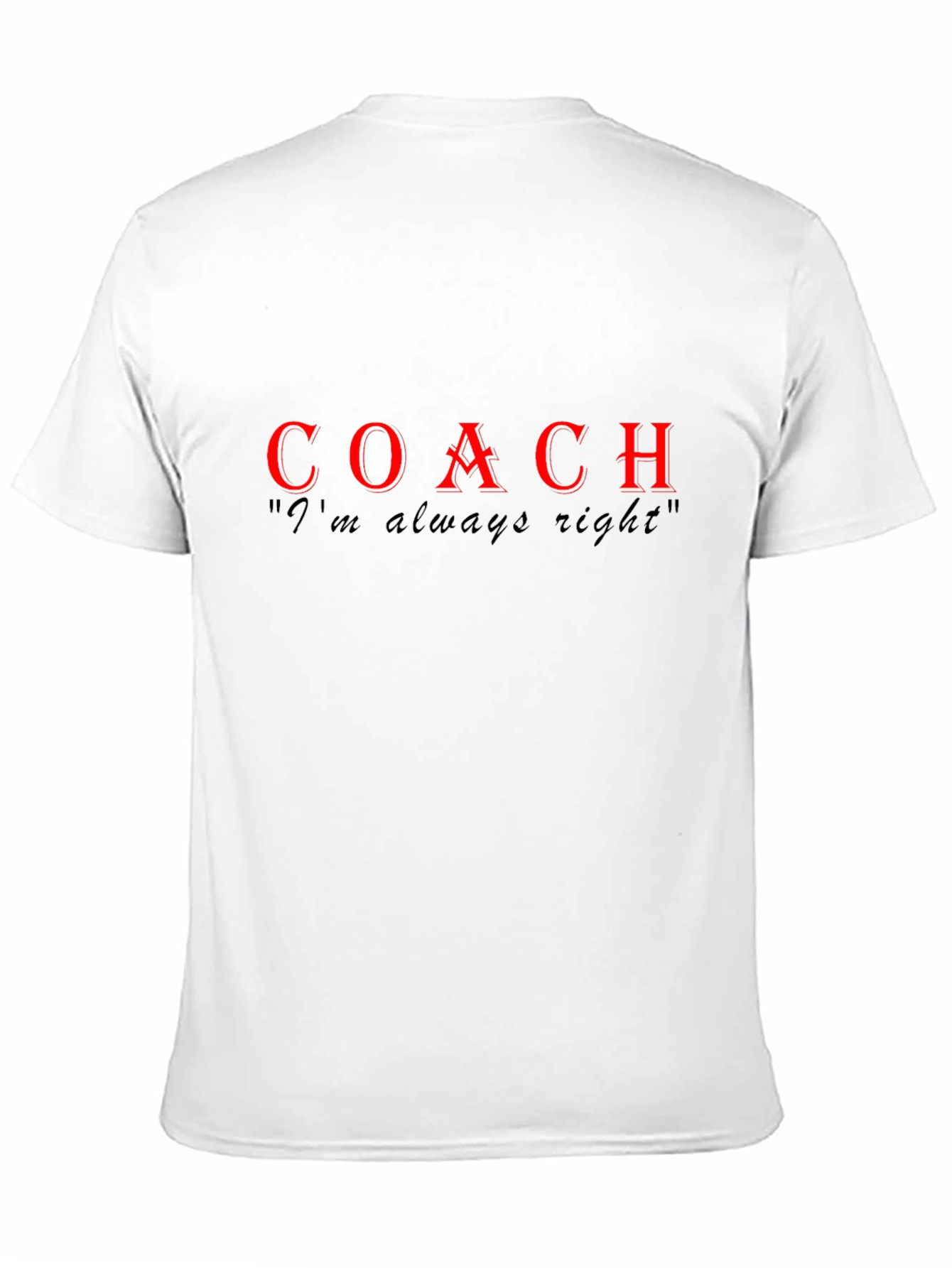 Coach Im Always Right Black T-Shirt