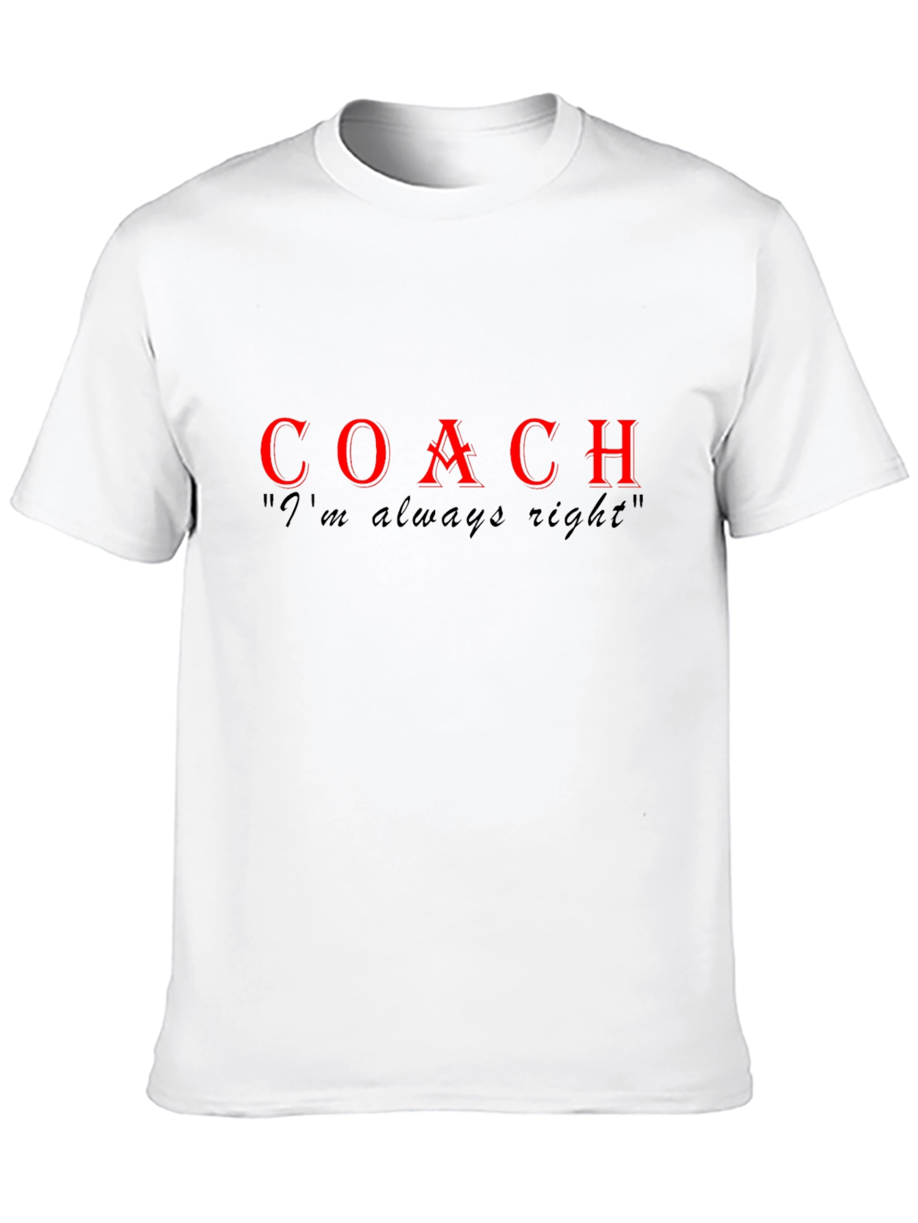 Coach Im Always Right Black T-Shirt