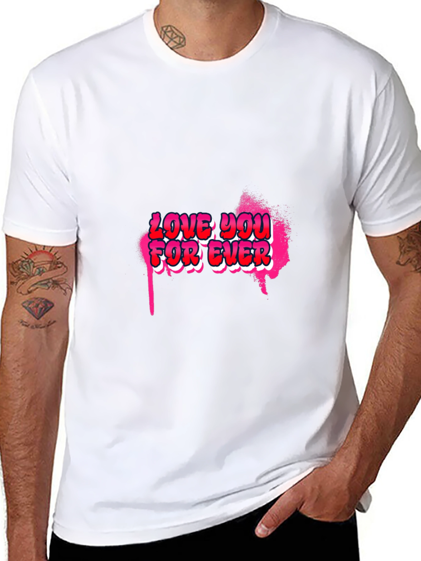 Love You Forever Graphic Black T-Shirt
