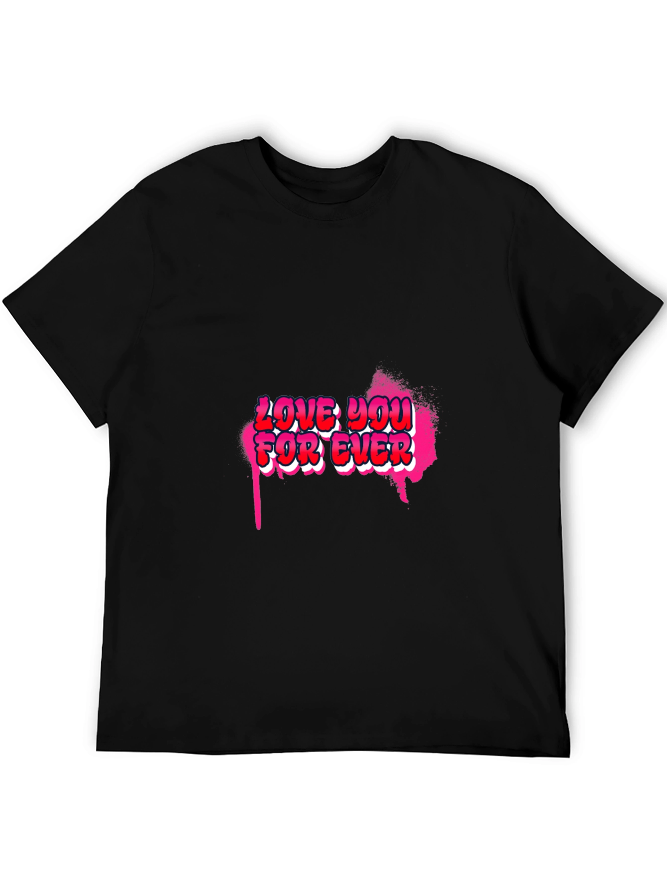 Love You Forever Graphic Black T-Shirt