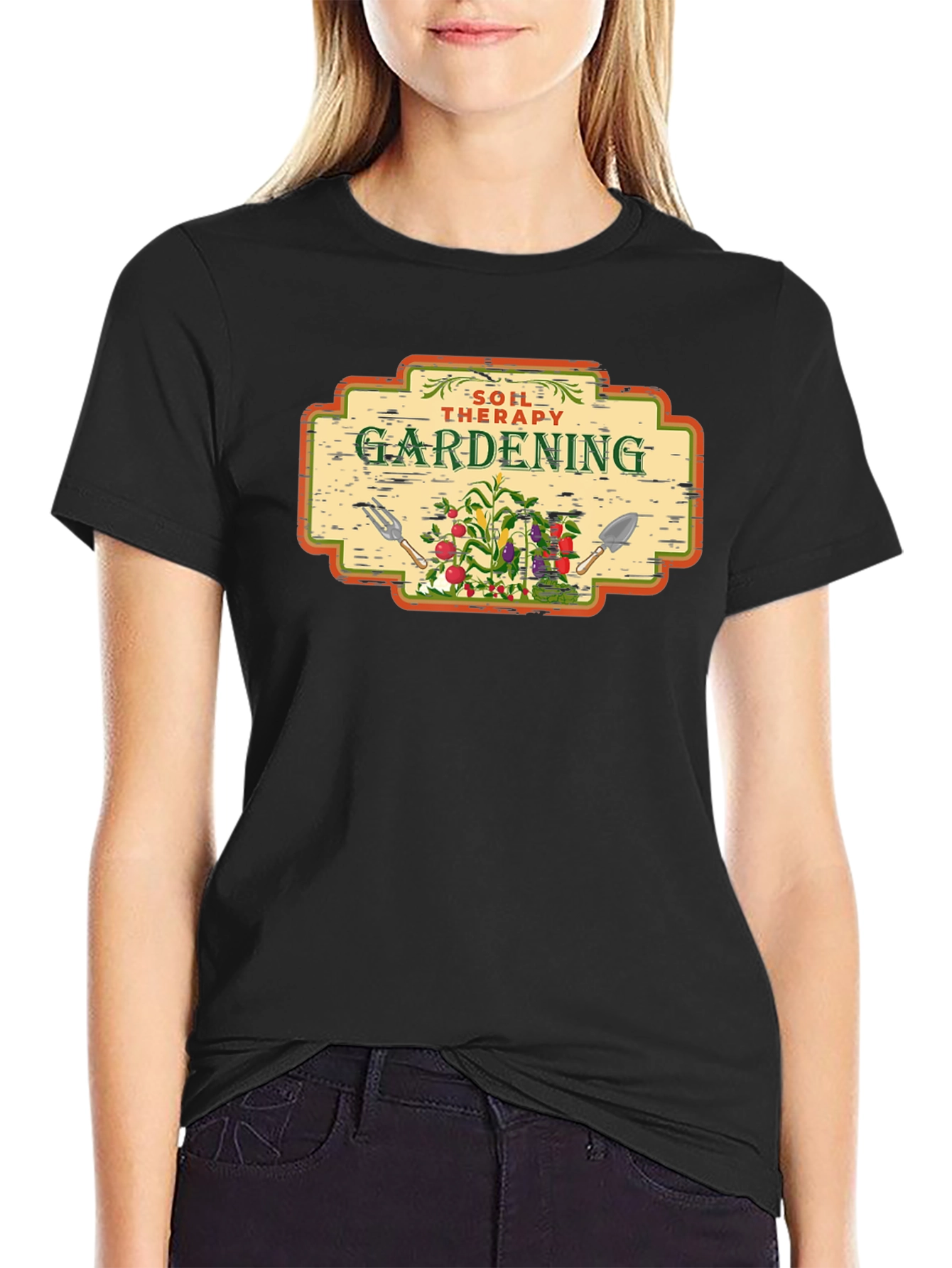 Gardening Soil Therapy T-Shirt - Black