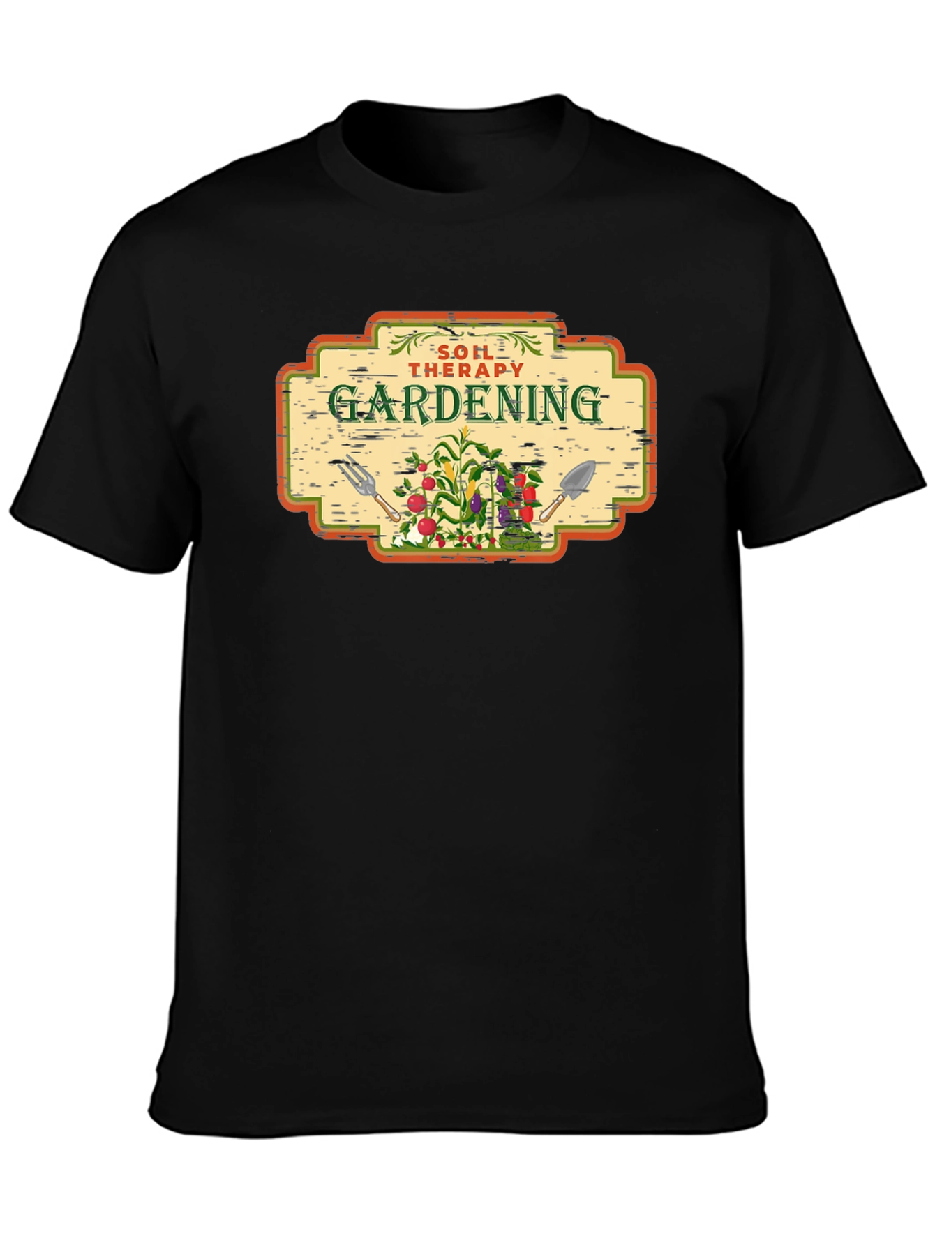 Gardening Soil Therapy T-Shirt - Black