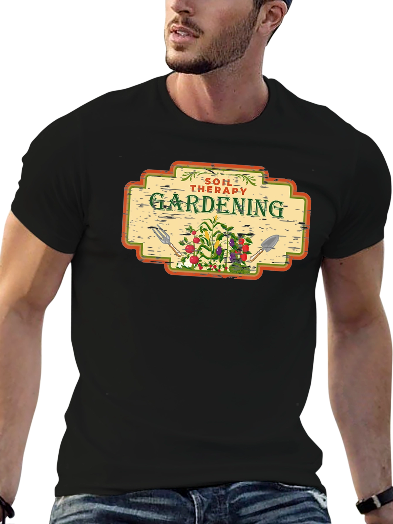 Gardening Soil Therapy T-Shirt - Black