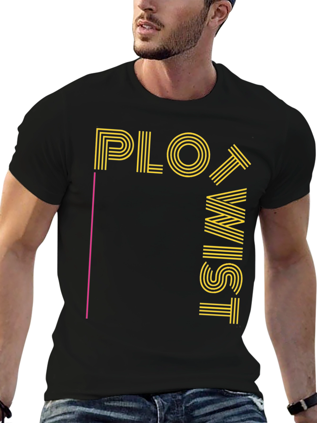 Plot Twist Graphic Tee - Mens Black T-Shirt