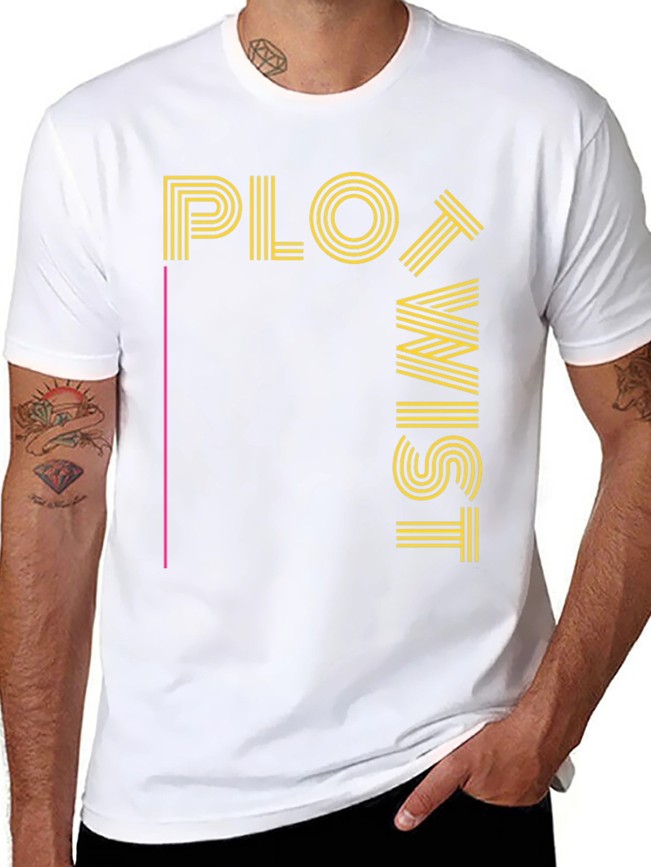Plot Twist Graphic Tee - Mens Black T-Shirt