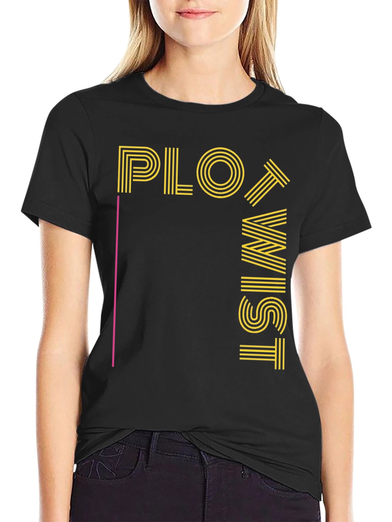 Plot Twist Graphic Tee - Mens Black T-Shirt