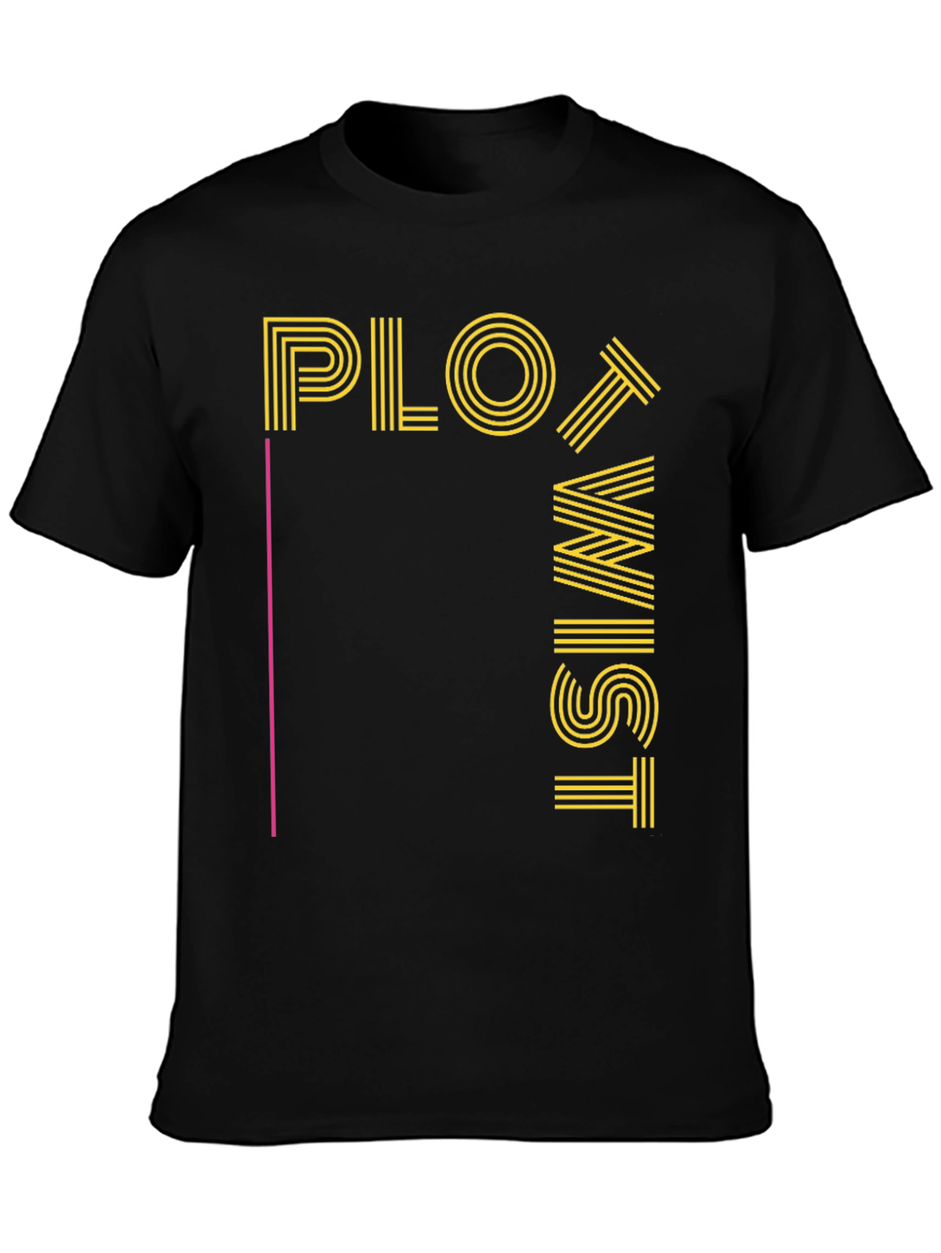 Plot Twist Graphic Tee - Mens Black T-Shirt