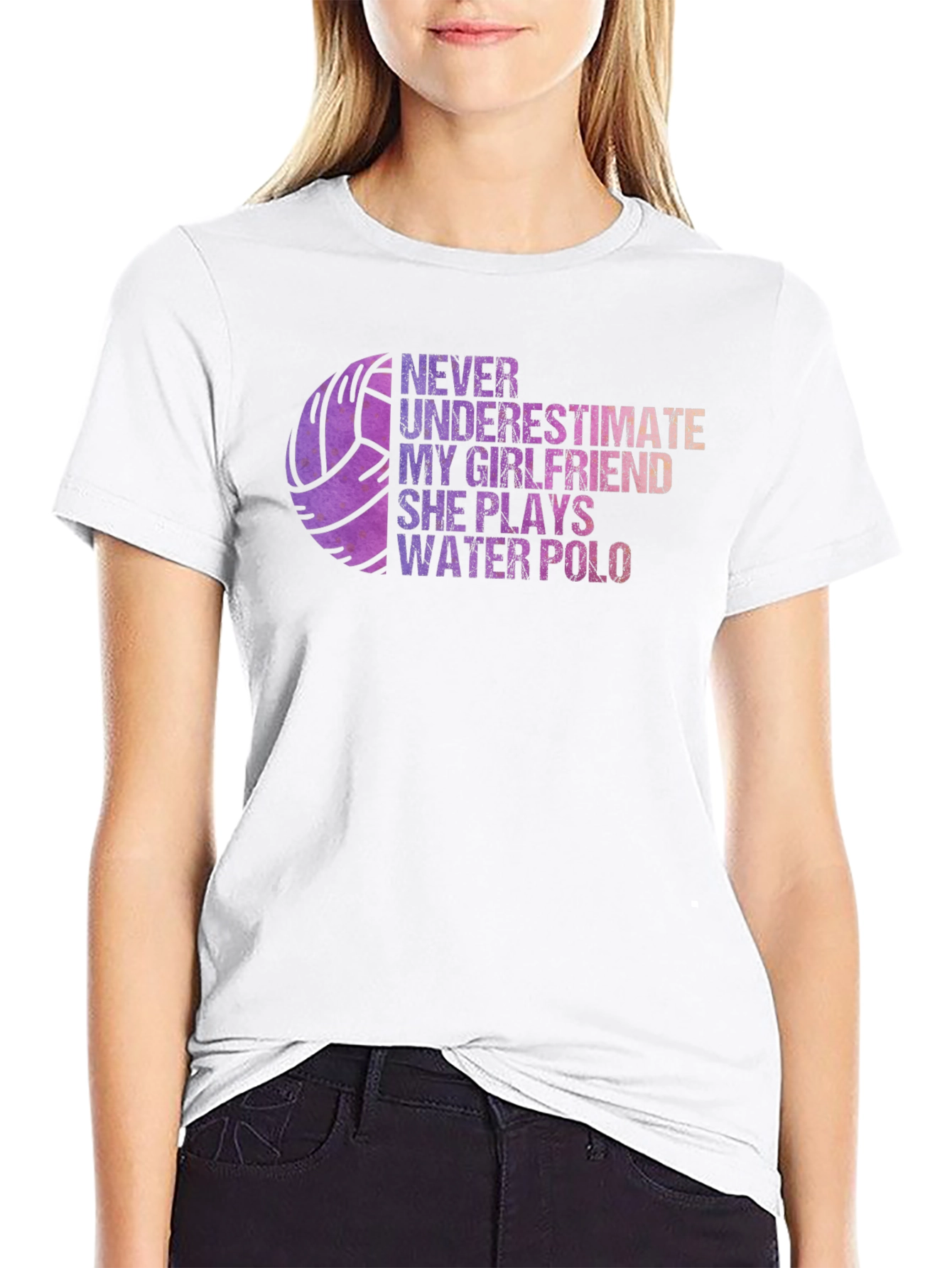 Water Polo Girlfriend T-Shirt: Never Underestimate Her!