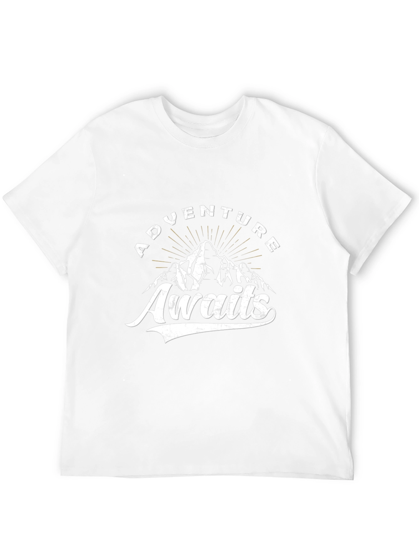 Adventure Awaits Graphic Tee - Black Cotton T-Shirt