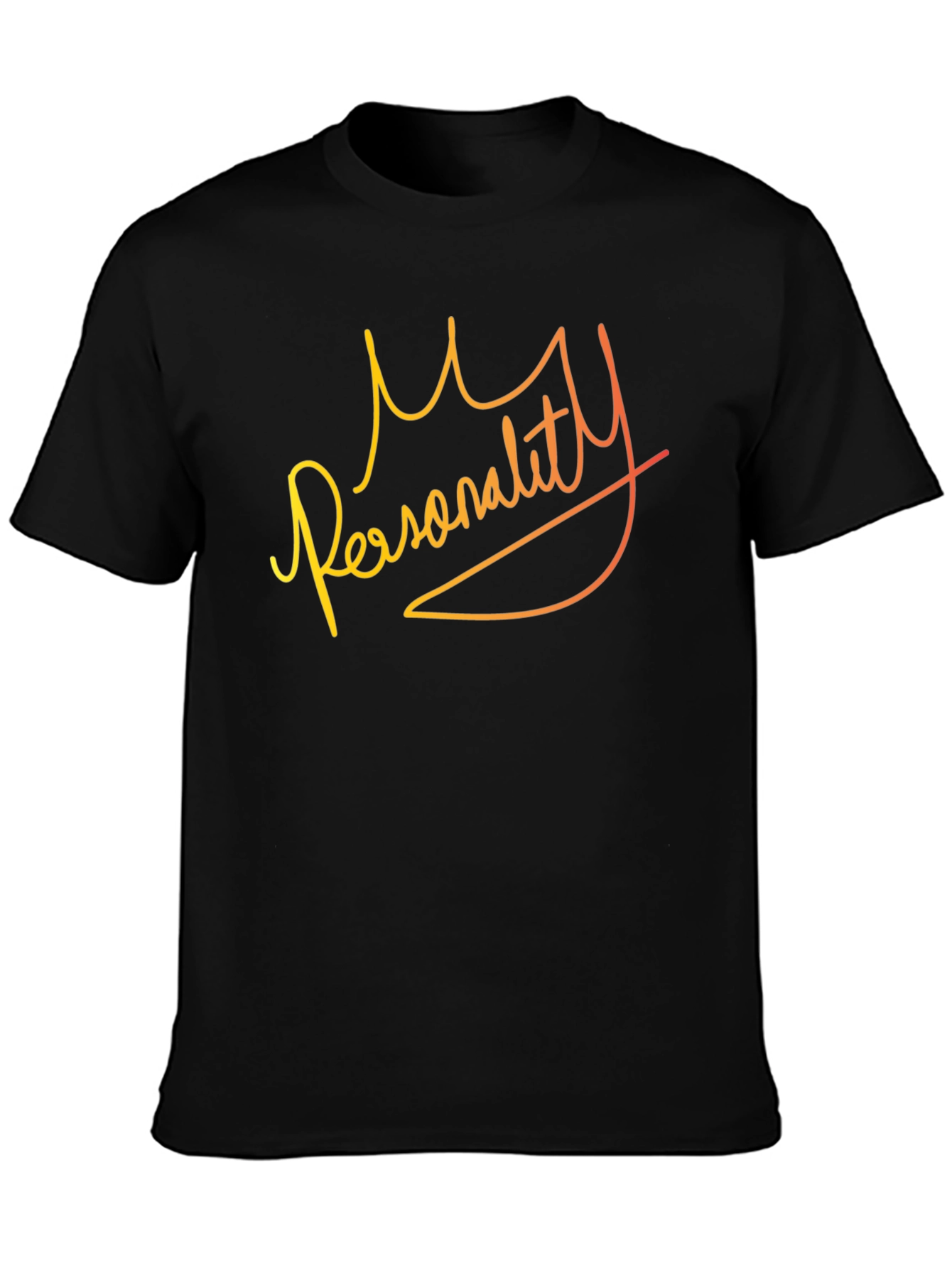 My Personality Graphic Print Black T-Shirt