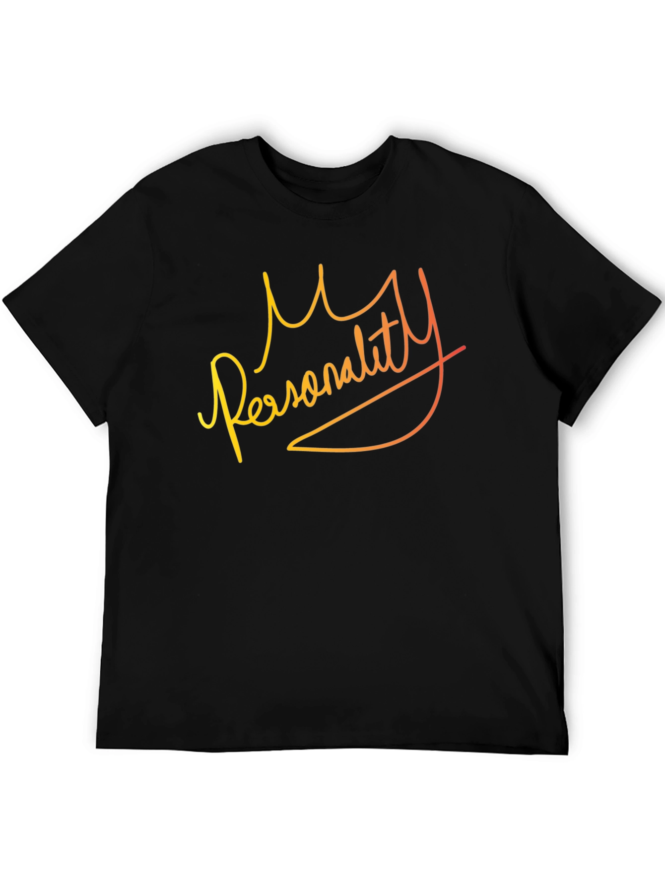 My Personality Graphic Print Black T-Shirt