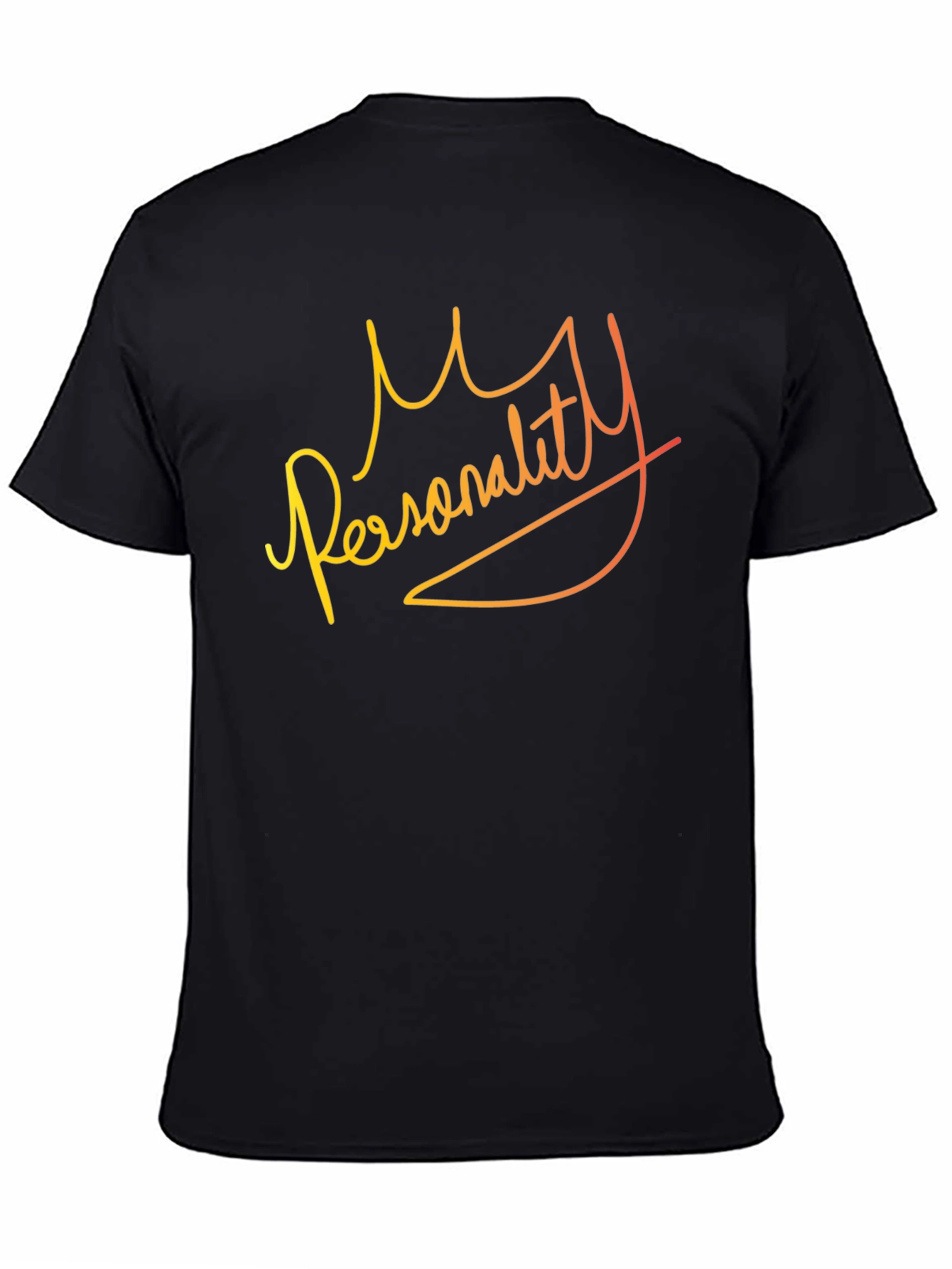 My Personality Graphic Print Black T-Shirt