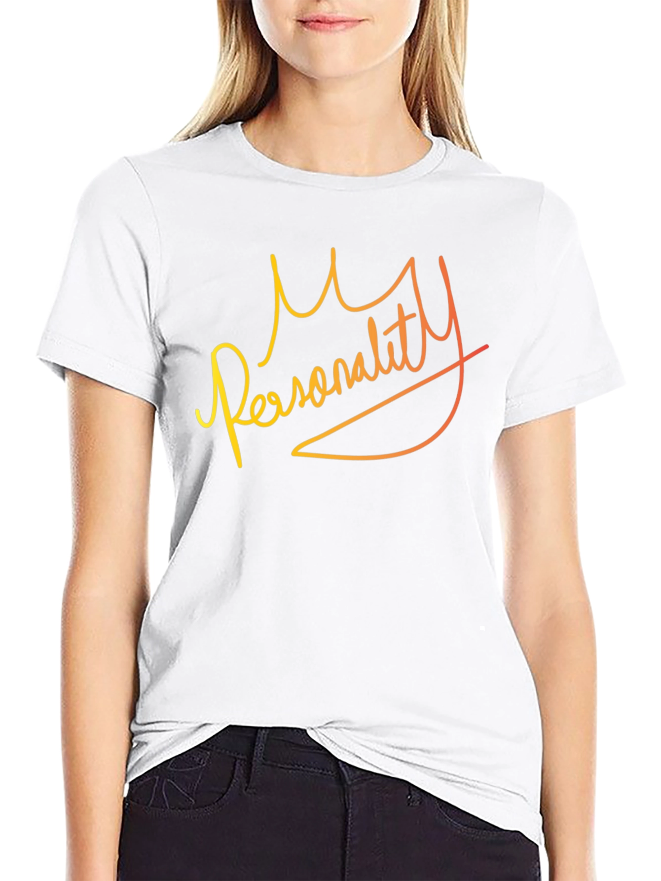 My Personality Graphic Print Black T-Shirt