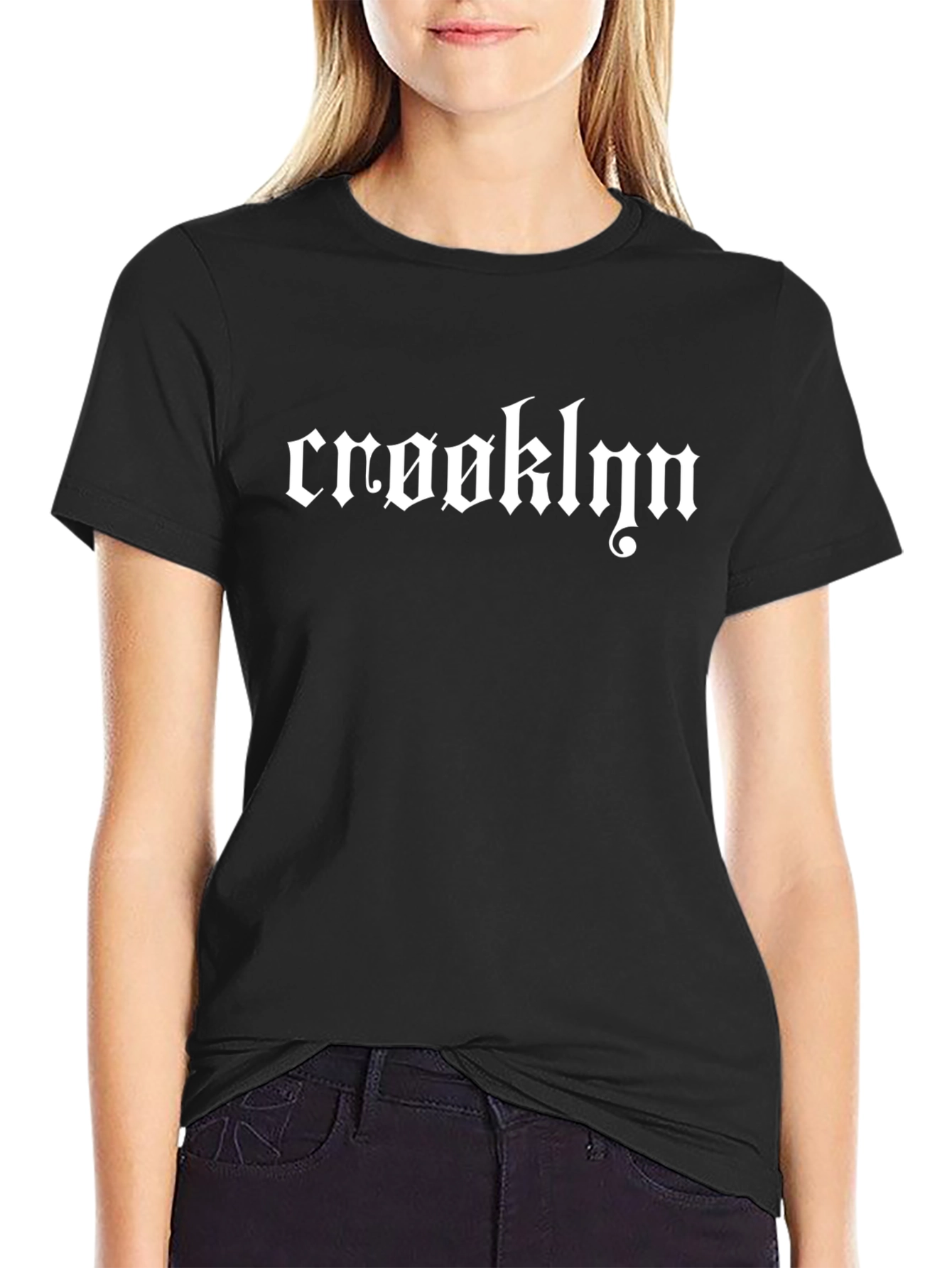 Crooklyn Black Graphic Tee - Urban Style T-Shirt