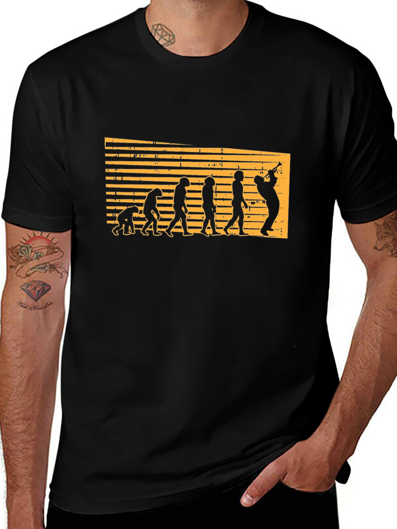 Evolution of Saxophone Player T-Shirt