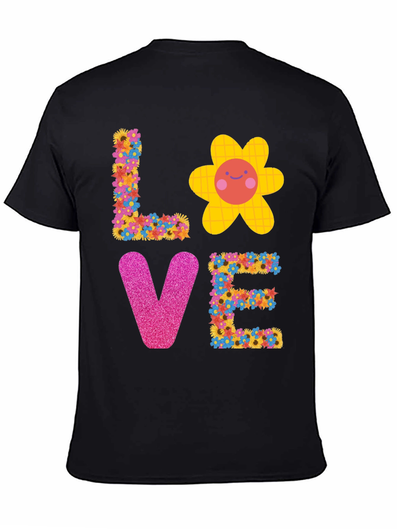 Floral LOVE Graphic Tee - Trendy Unisex T-Shirt