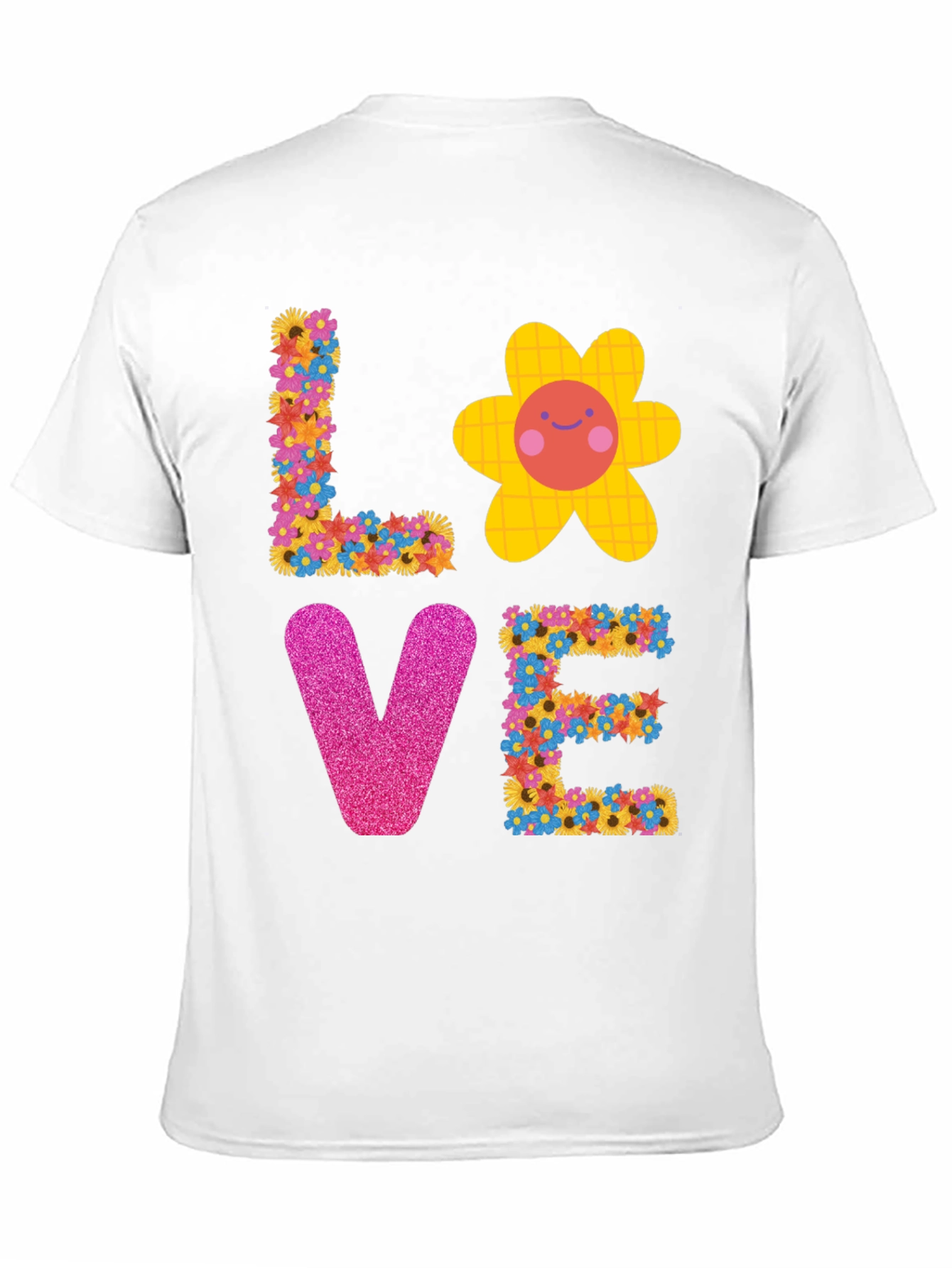 Floral LOVE Graphic Tee - Trendy Unisex T-Shirt