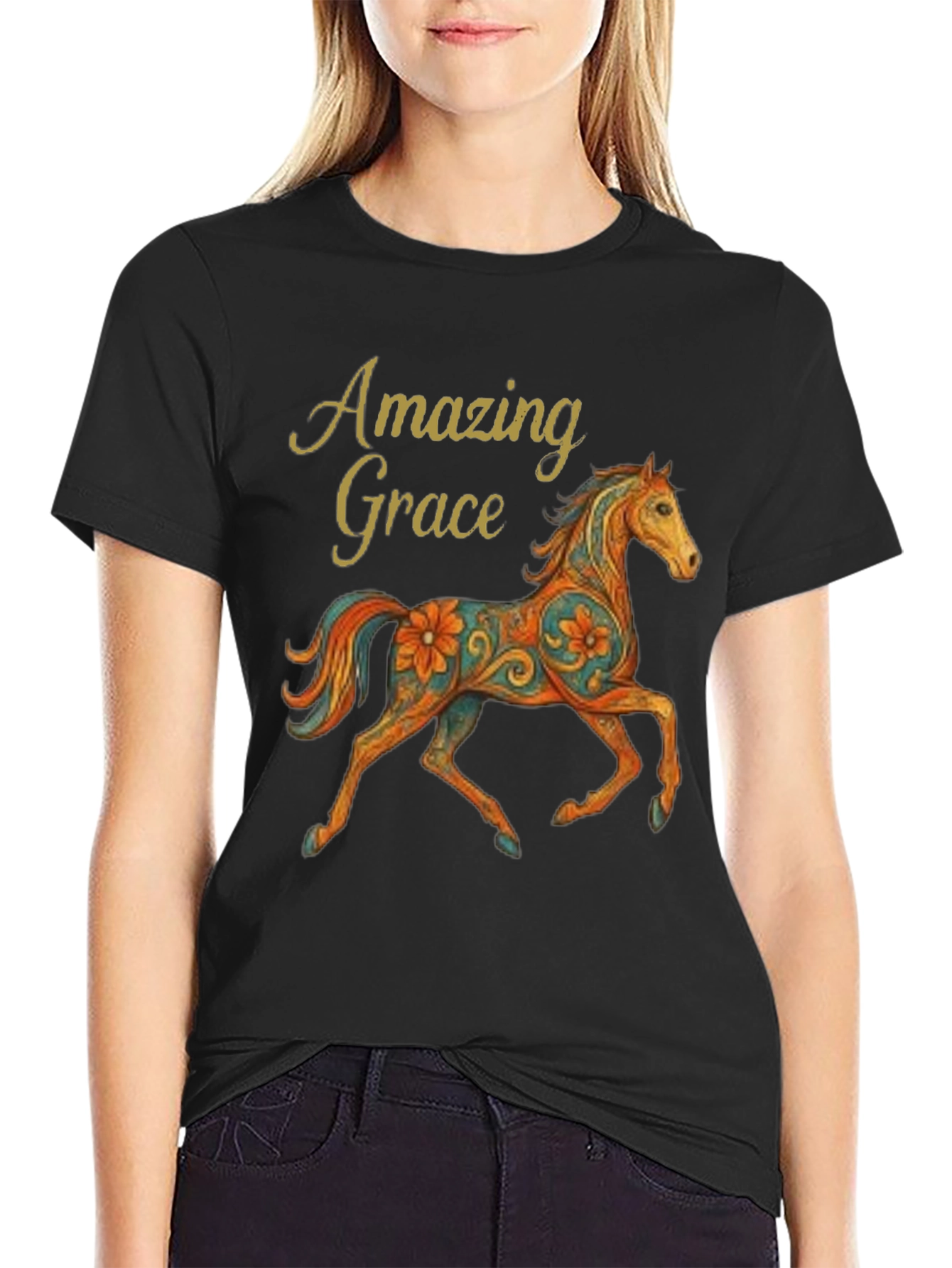 Amazing Grace Horse Graphic Tee