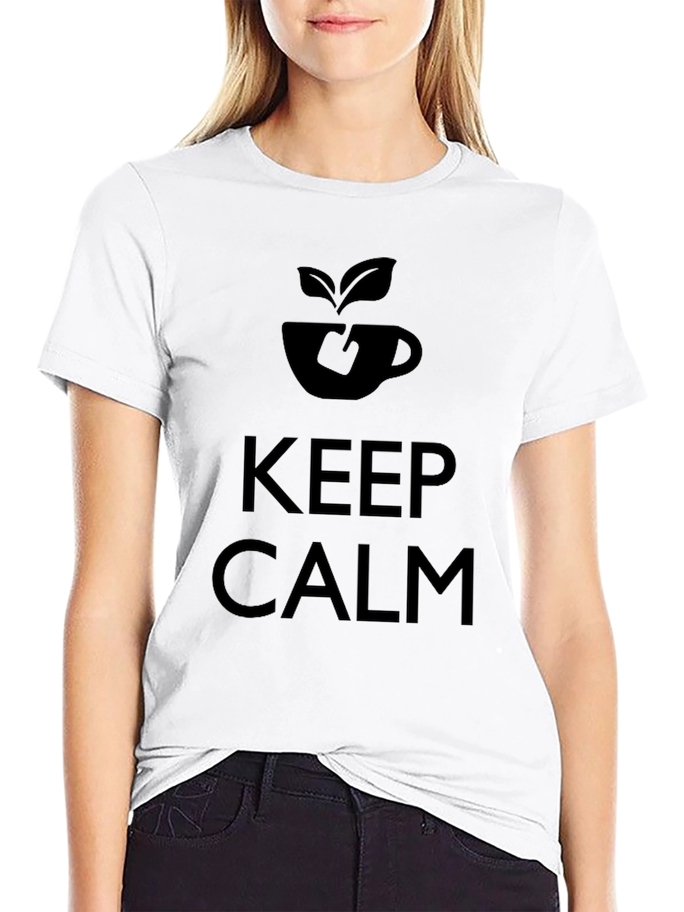 Keep Calm and Drink Tea Black T-Shirt