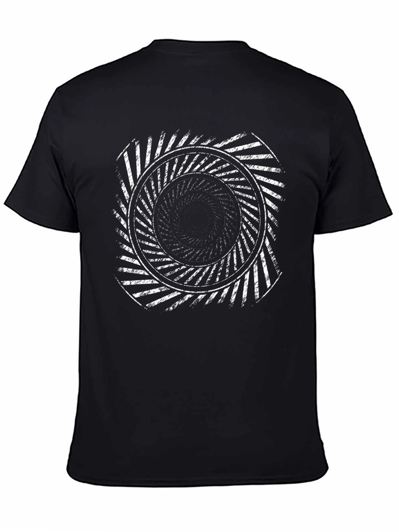 Hypnotic Circle Graphic T-Shirt - Black