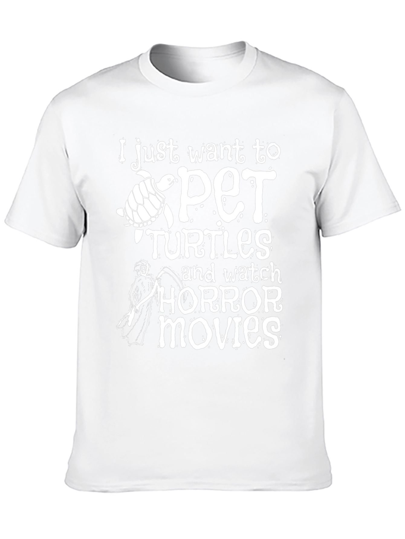 Pet Turtles & Horror Movies Graphic T-Shirt