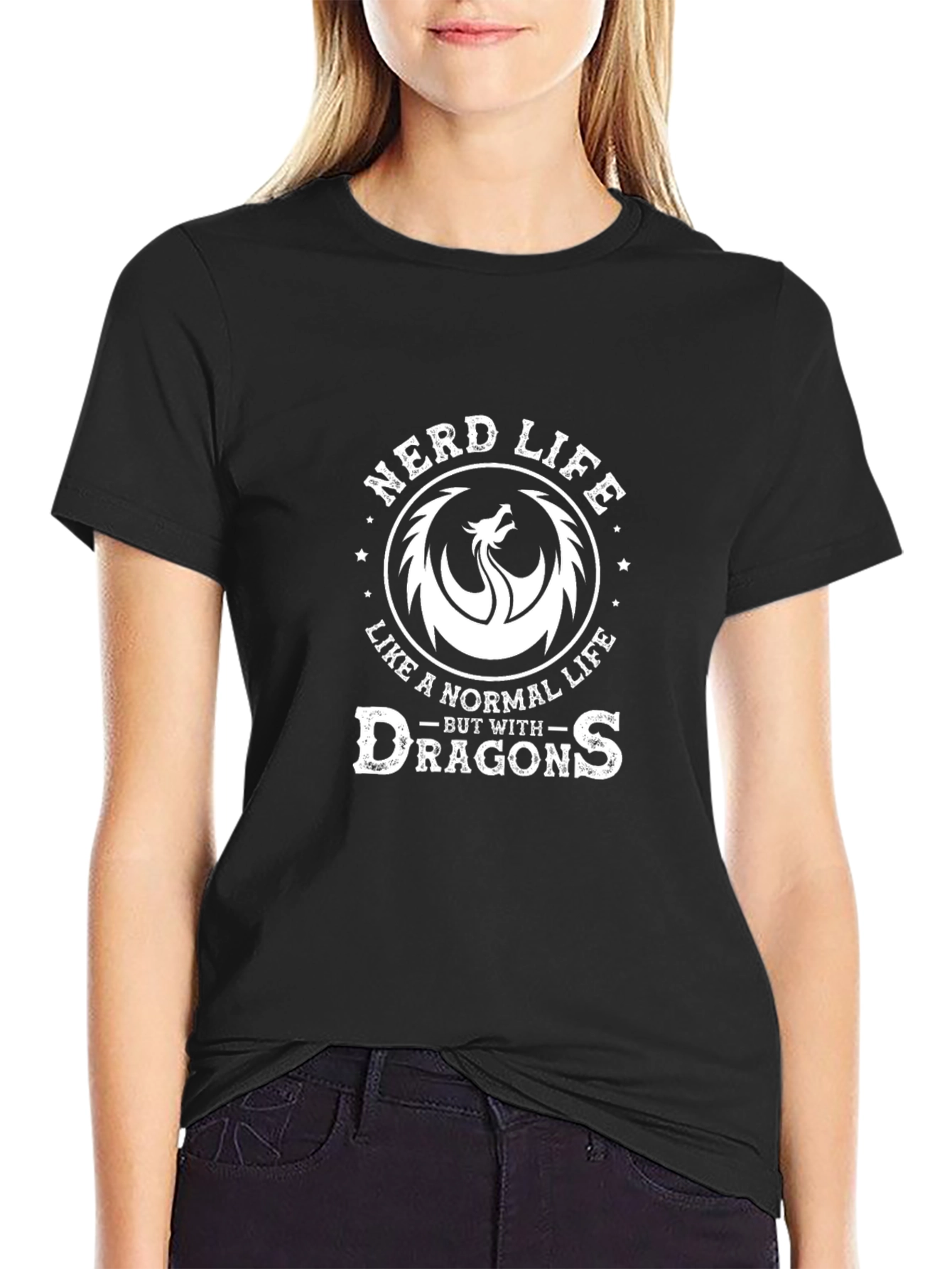 Nerd Life Dragon Graphic T-Shirt