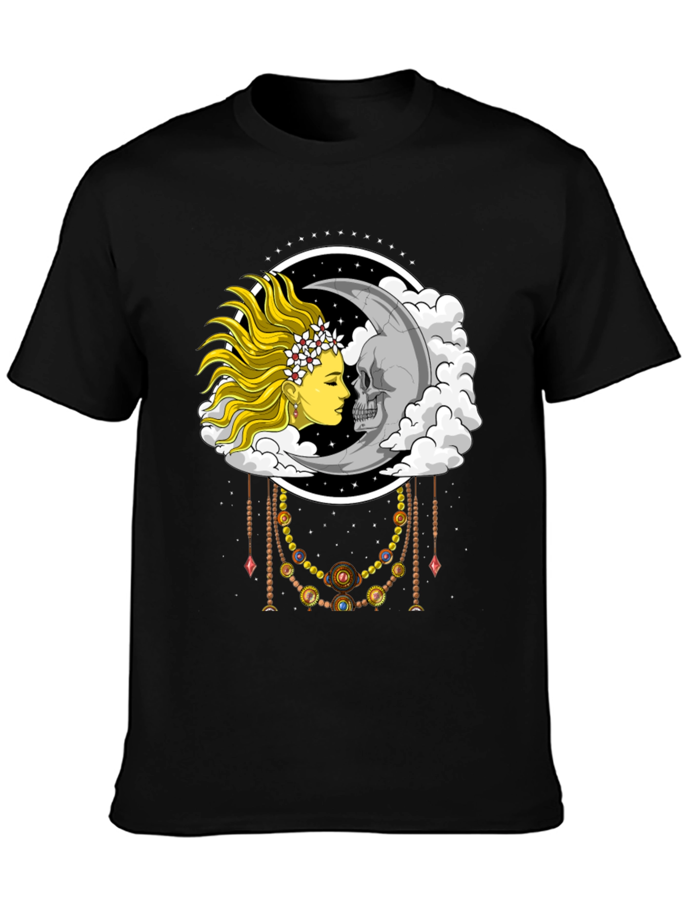Sun and Moon Graphic Tee - Celestial Design