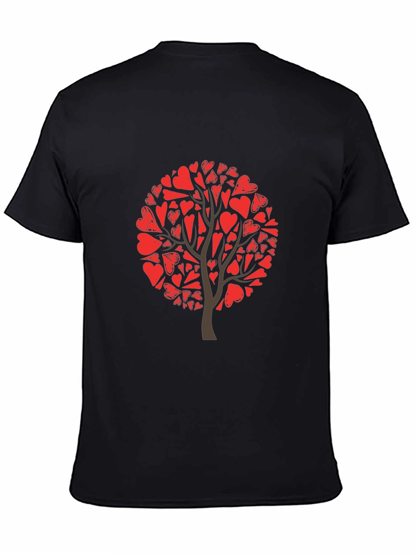 Heart Tree Graphic Tee - Black Cotton Blend