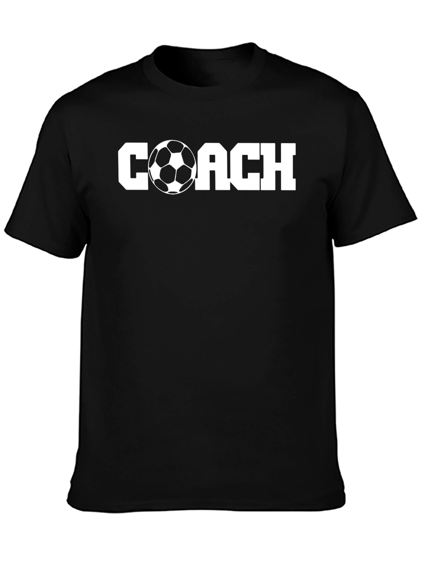 Soccer Coach T-Shirt - Black Soccer Ball Tee